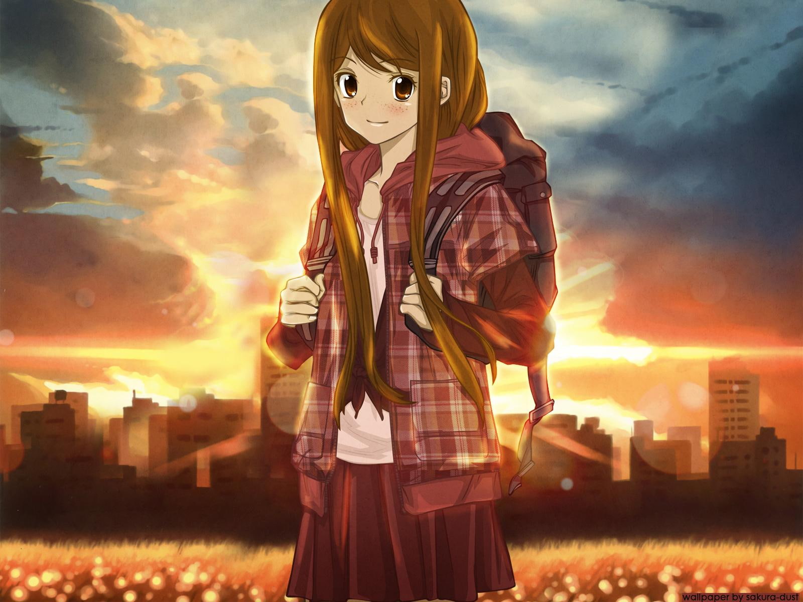 satomi, cute, nice, sanset, 720P, girl, mao, HD Wallpaper