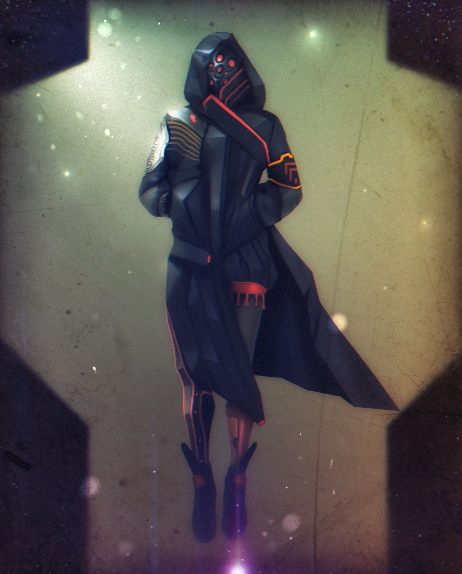 dark, Drifter, mask, 1080P, Vladimir Matiukhin, Phone HD Wallpaper