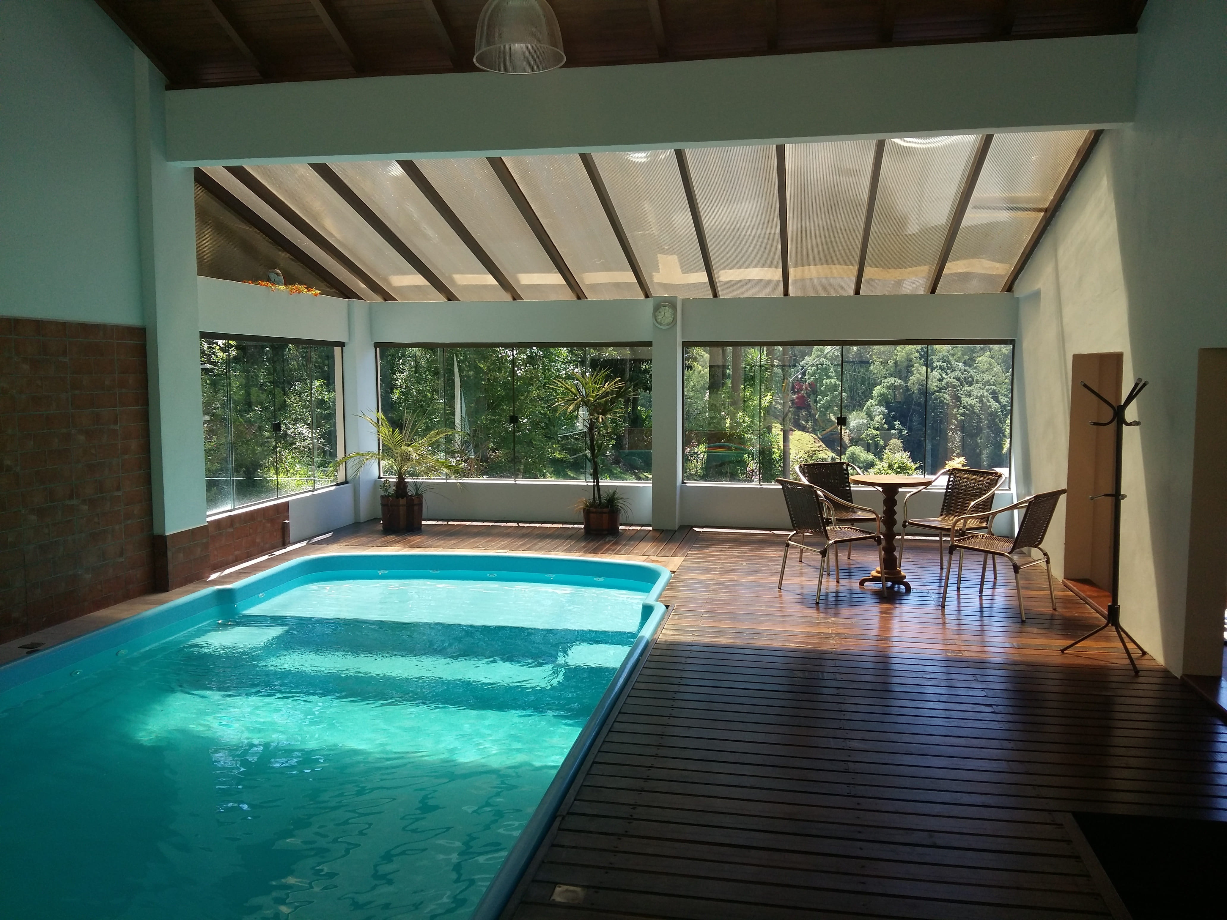 sunlight, house, glass, reflection, modern, outdoors, landscape, glass - material, holidays, nature, architecture, Pool, landscapes, one person, furniture, HD Wallpaper