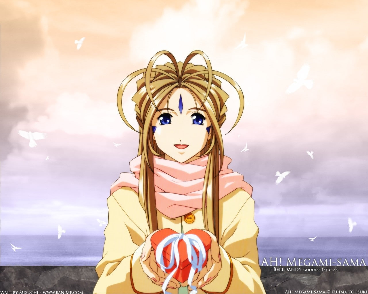 girls, 720P, Ah! My Goddess, ah, art, anime, belldandy, hd, x, goddess, HD Wallpaper