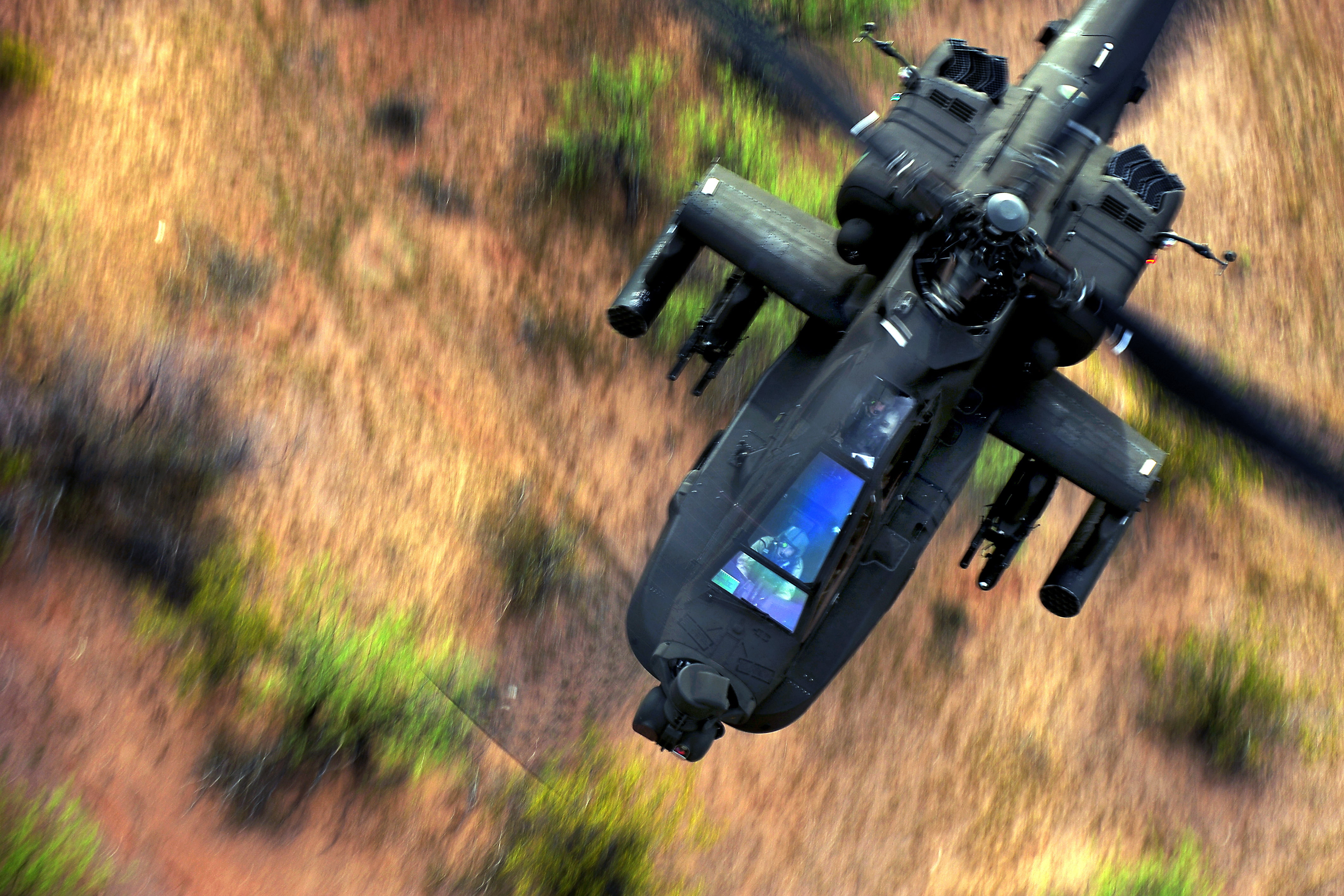 4K, Boeing Ah-64 Apache, Military Helicopters, HD Wallpaper