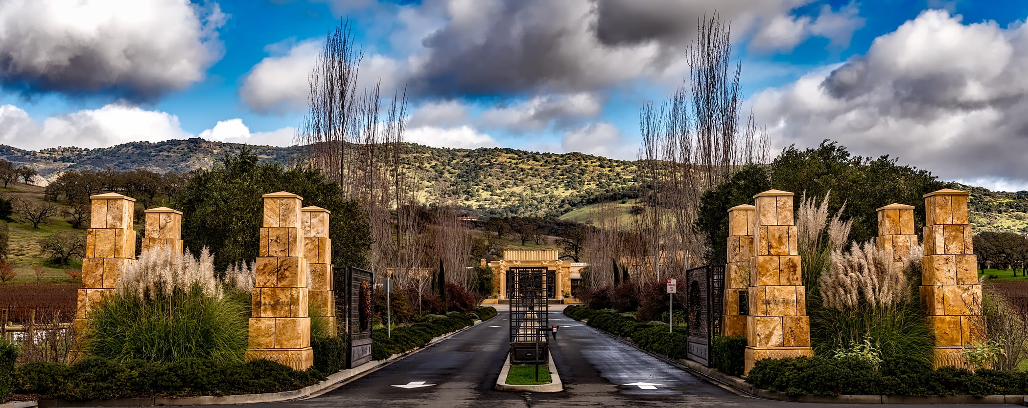 ruined, history, transportation, hdr, napa valley, entrance, winery, road, travel destinations, building, panorama, tourism, near, no people, outdoors, HD Wallpaper