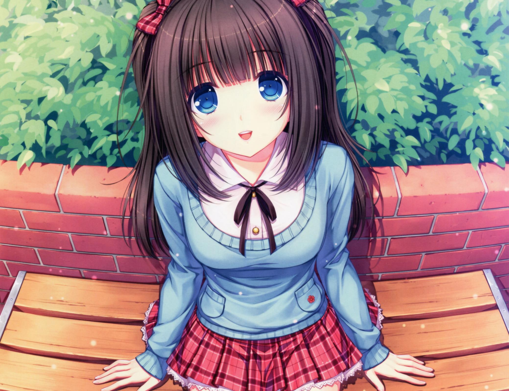 girls, sayori, original characters, 1080P, anime girls, anime, original, characters, 2079x1599, HD Wallpaper