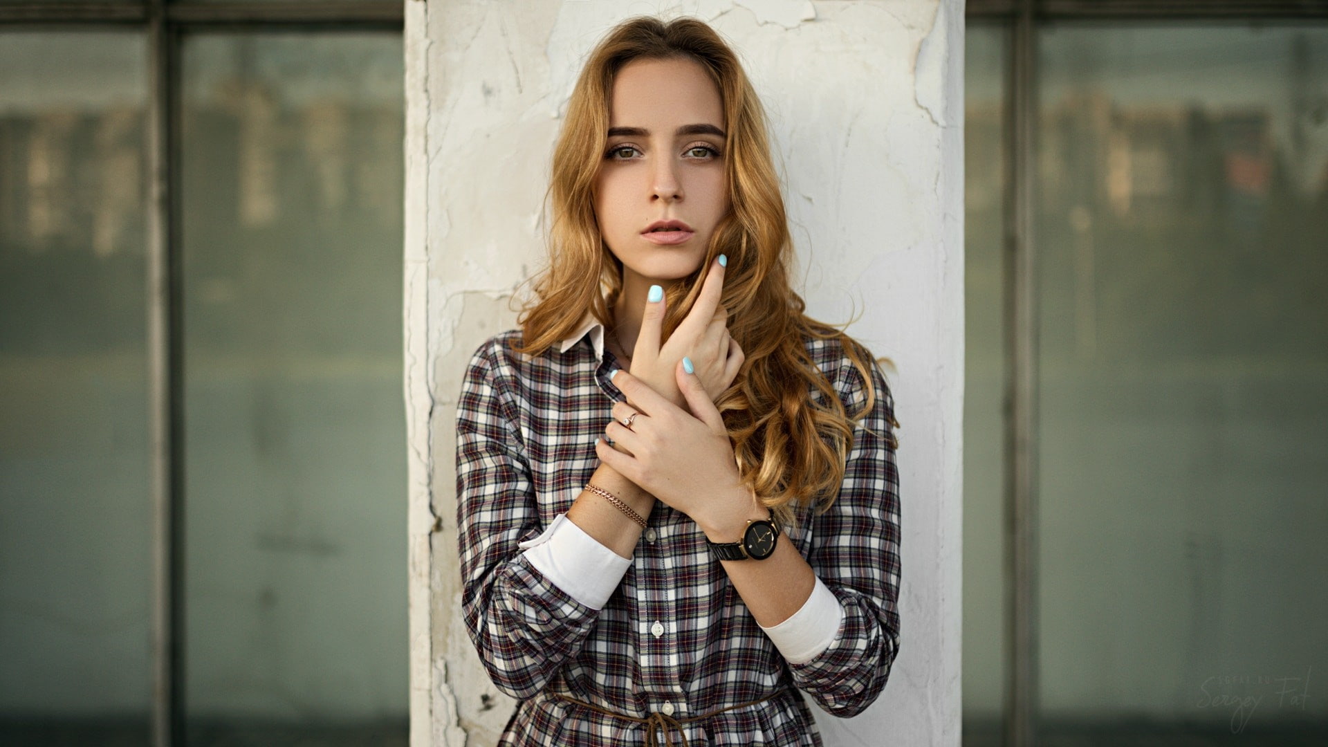 portrait, women, 1080P, Sergey Fat, shirt, HD Wallpaper
