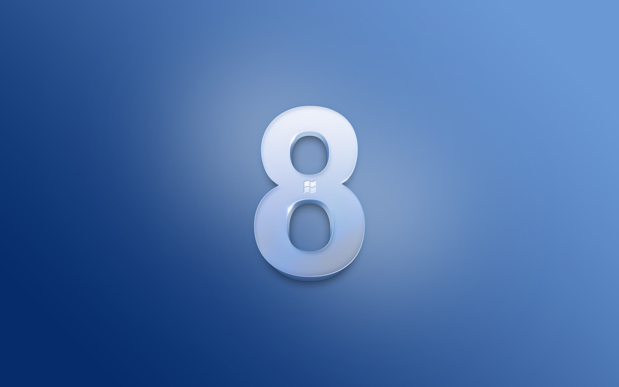 logo, 2560x1600, minimalism, 2K, number, windows 8, brand, figure, HD Wallpaper