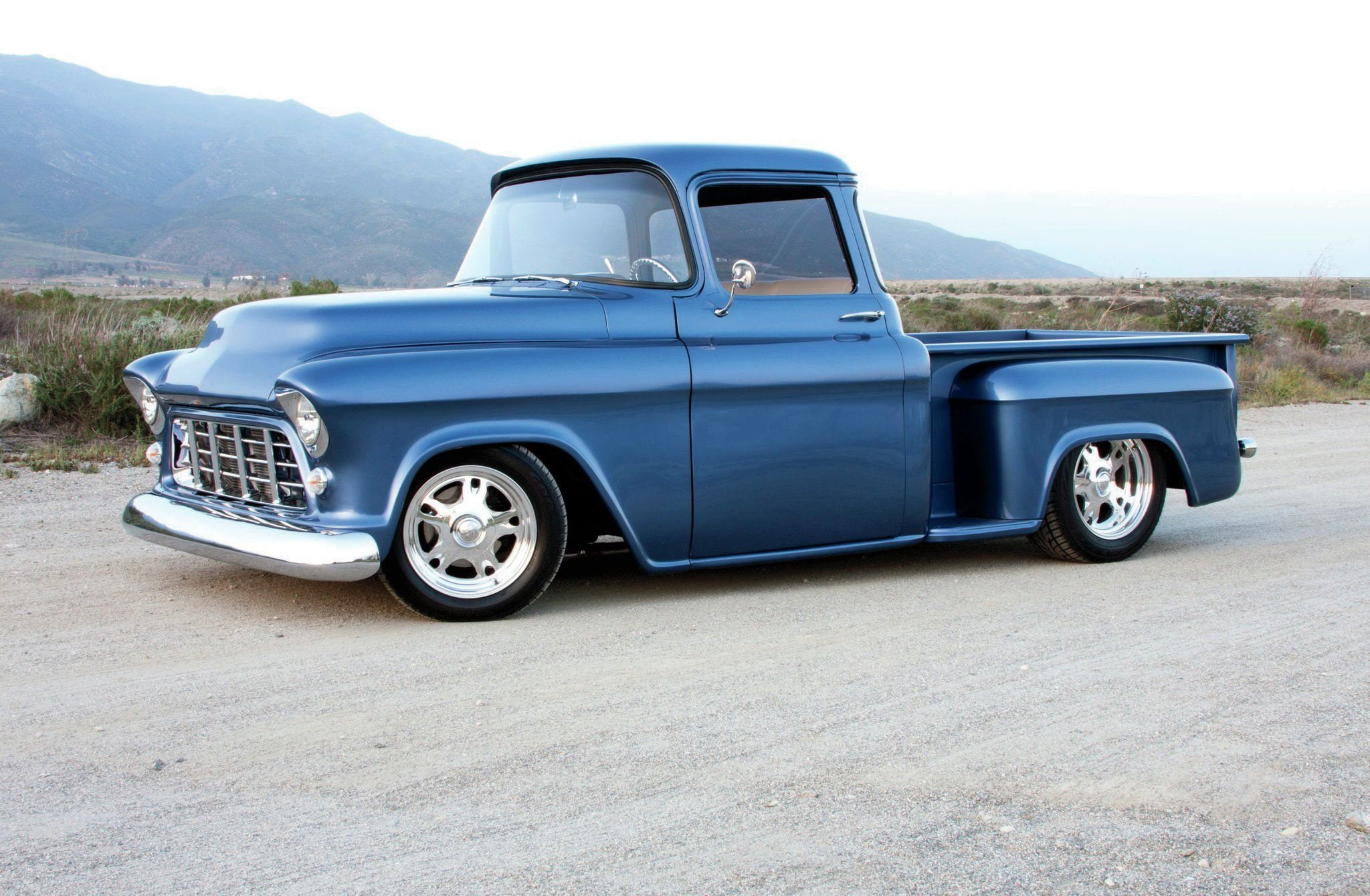 pickup, 3100, chevrolet, rod, custom, chevy, usa, hot, 1955, 1080P, stepside, HD Wallpaper