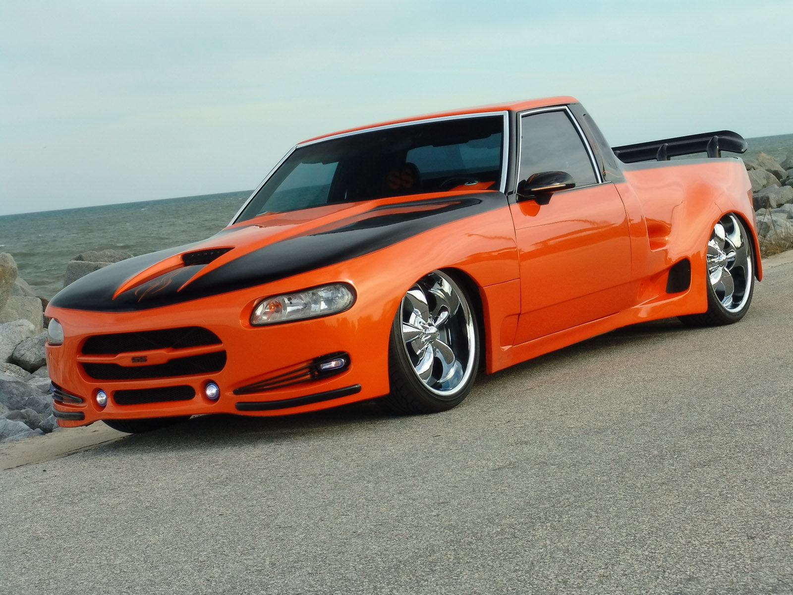 rod, stepside, truck, 720P, super, custom, supertruck, 2005, hot, pickup, chevrolet, rods, HD Wallpaper