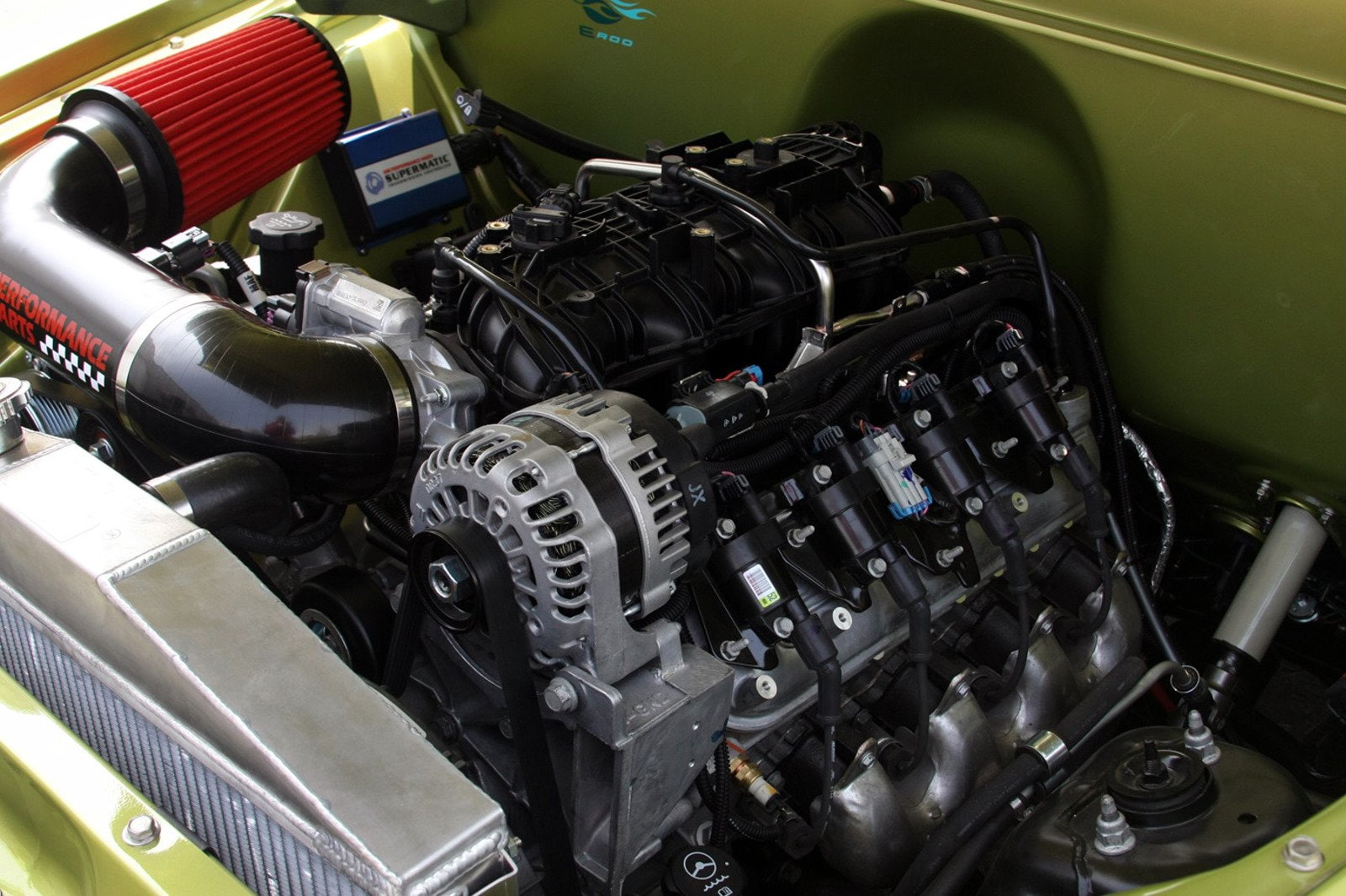 e-rod, 1955, 720P, pickup, streetrod, rod, street, lingenfelter, 3100, usa, chevrolet, stepside, HD Wallpaper