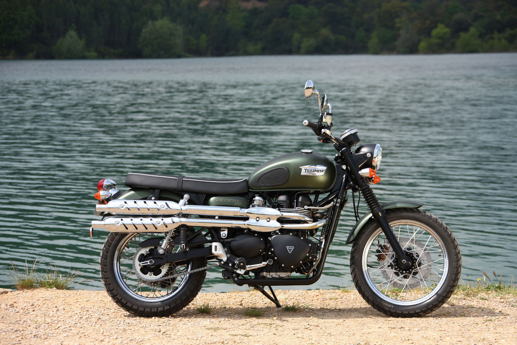 2009, triumph, 720P, scrambler, HD Wallpaper