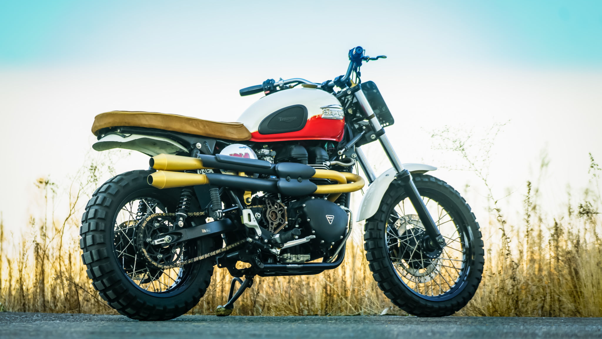 Motorcycle, 1080P, Triumph Scrambler, Vehicles, HD Wallpaper