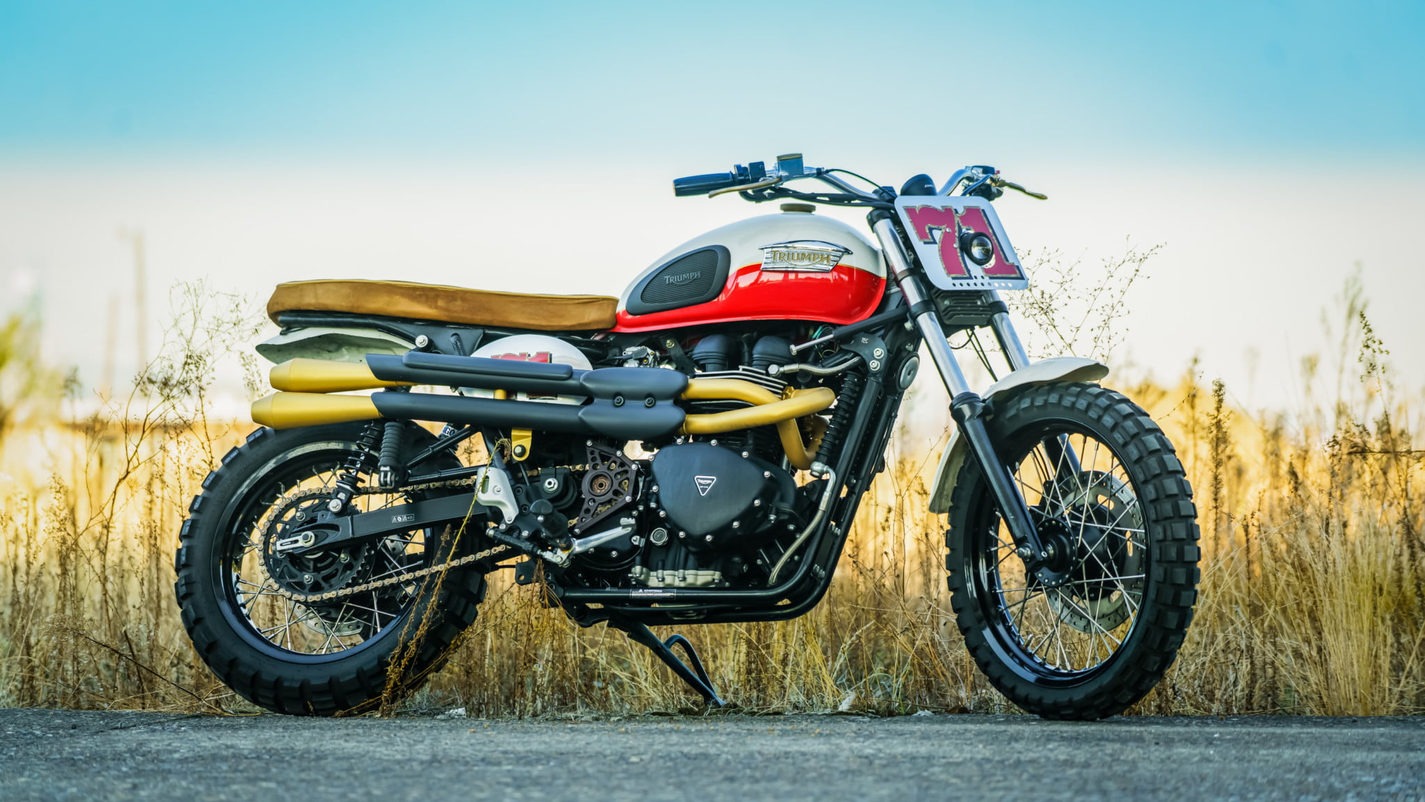 Motorcycle, 1080P, Vehicles, Triumph Scrambler, HD Wallpaper