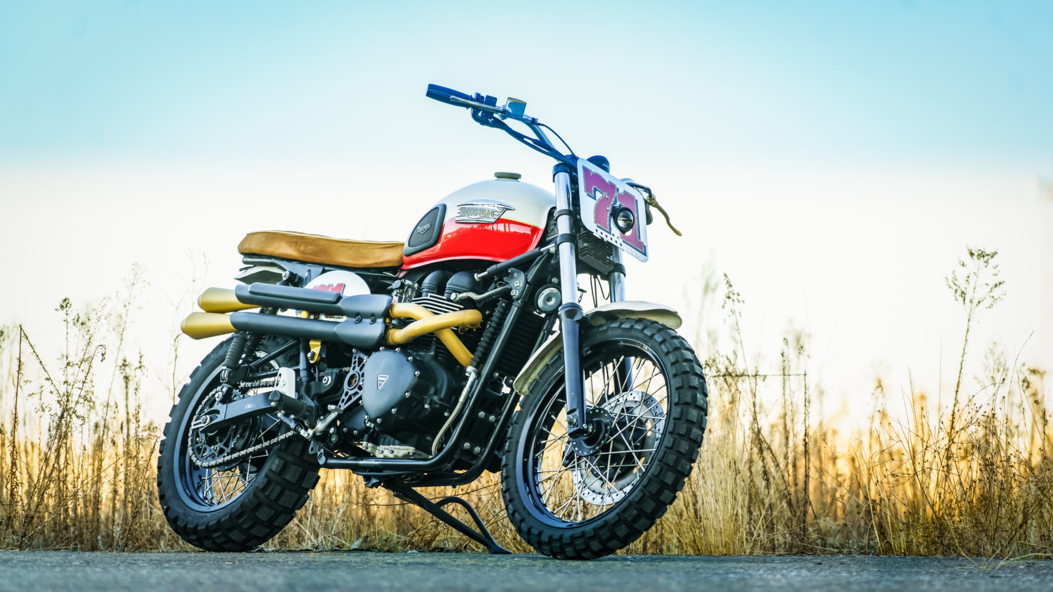 Triumph Scrambler, Motorcycle, Vehicles, 1080P, HD Wallpaper