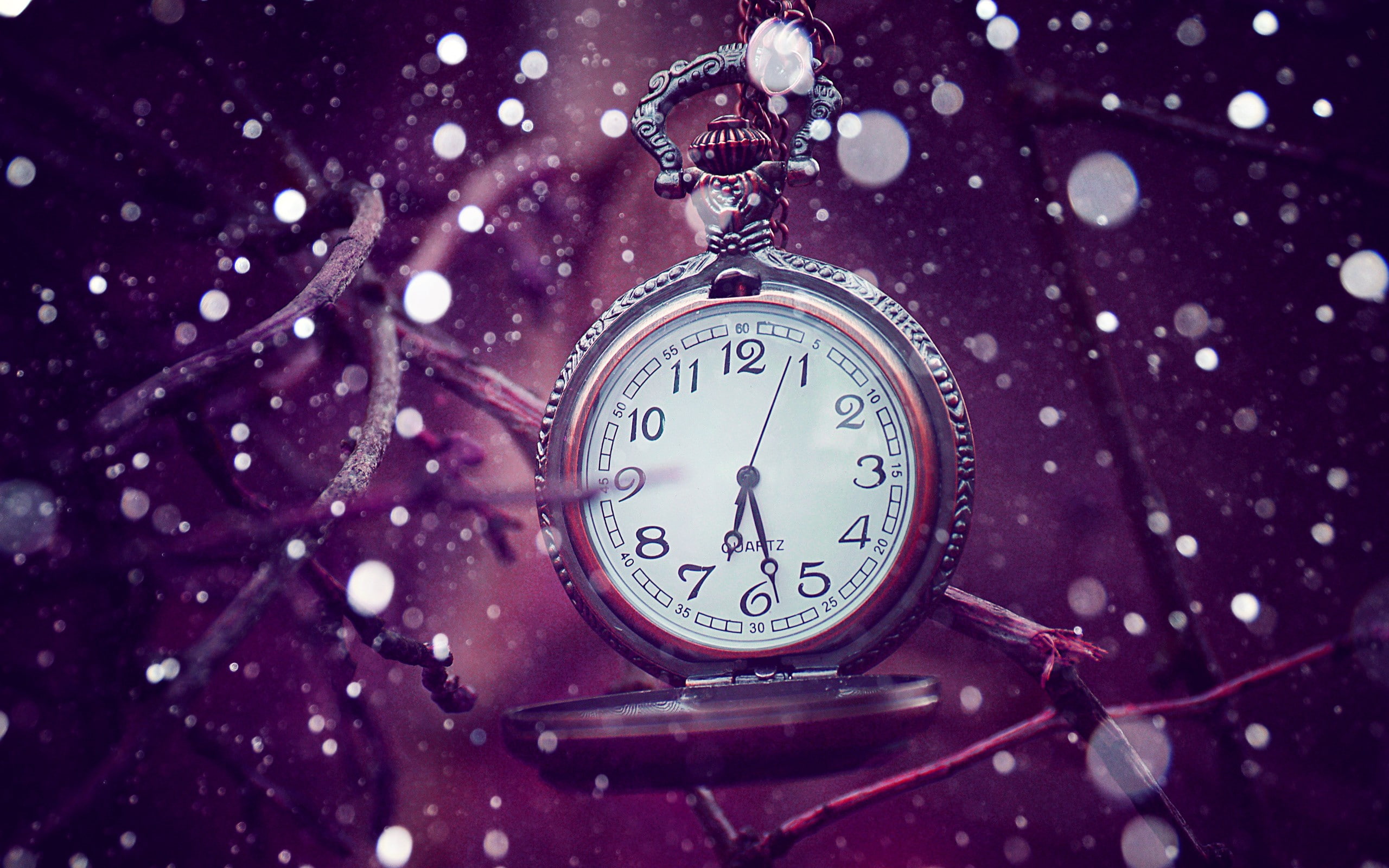 Pocketwatches, Time, Purple, Clockwork, Clocks, 2K, HD Wallpaper