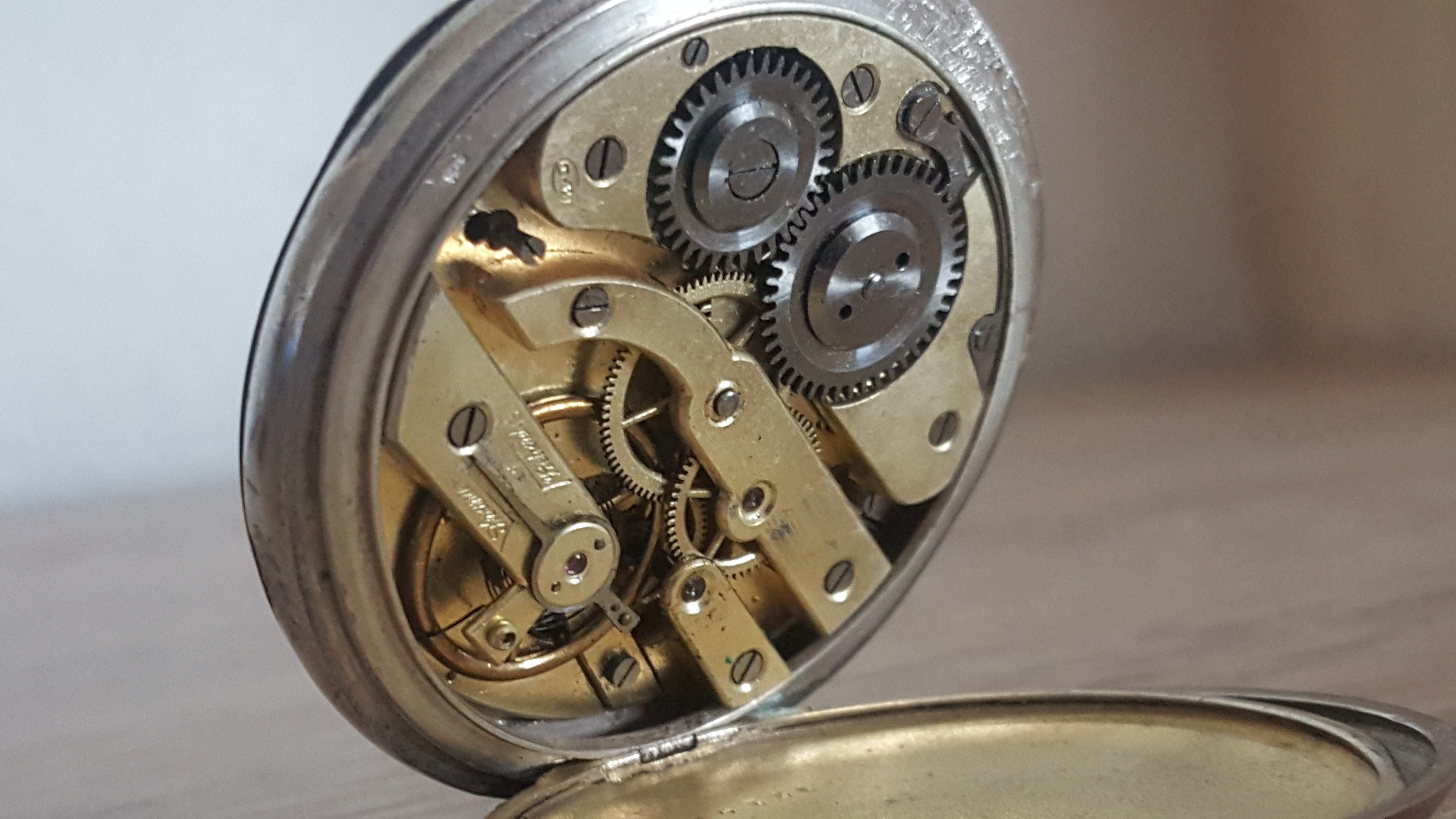 no people, time, clock, watch, accuracy, silver colored, 5K, indoors, vintage, metal, focus on foreground, machinery, single object, number, shape, equipment, HD Wallpaper