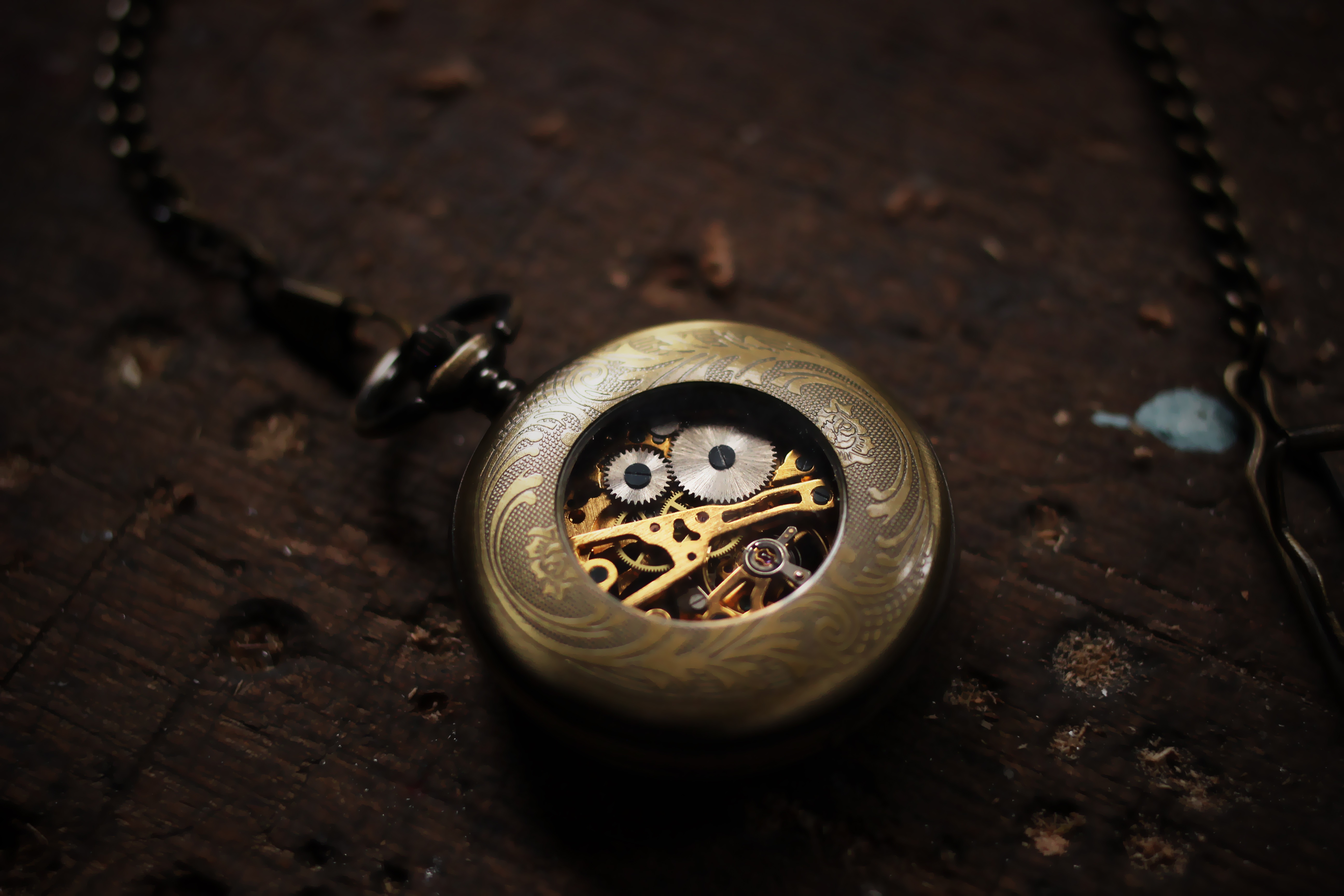 coin, indoors, jewelry, no people, dial, single object, gears, wood - material, pocketwatch, high angle view, gold colored, shape, silver colored, metal, HD Wallpaper