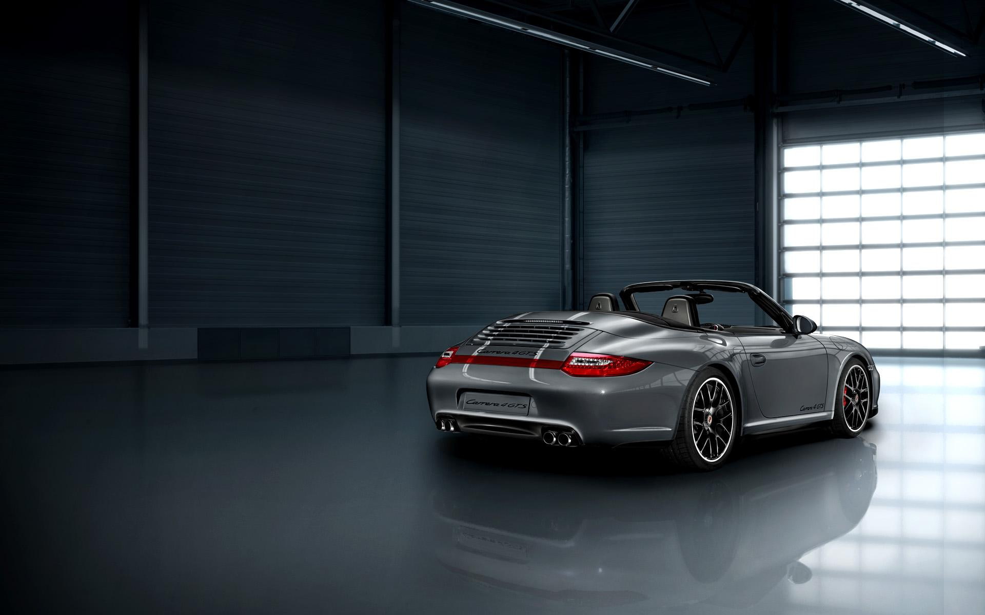 porsche, gts, cars, carrera, convertible, gray, cabriolet, 1080P, coupe, HD Wallpaper