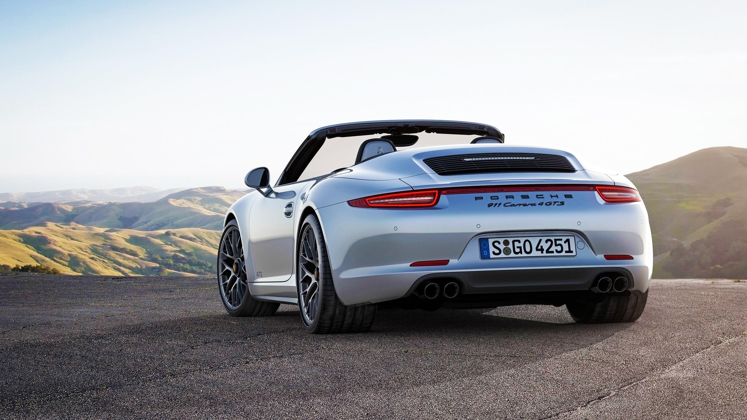 carrera, gts, silver, 2K, porsche, 2015, convertible, cars, cabriolet, HD Wallpaper