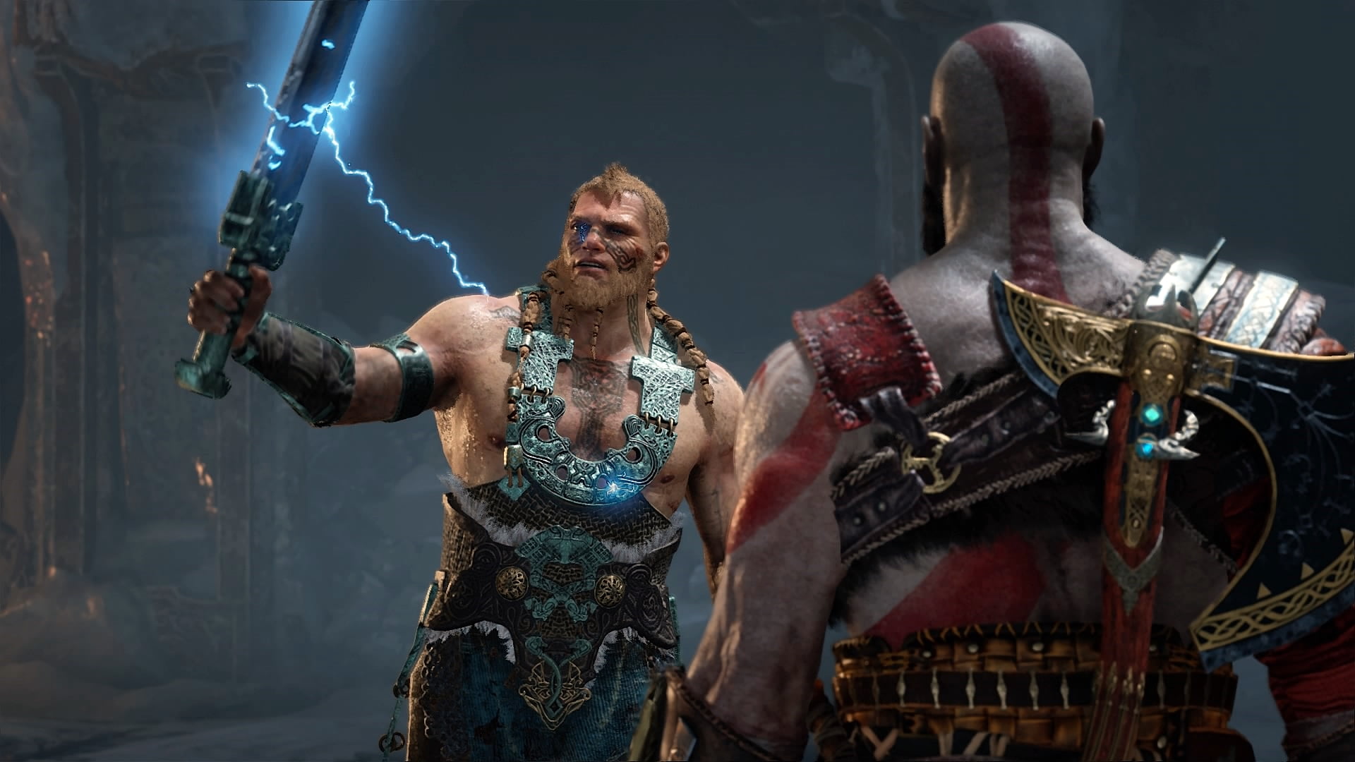 PlayStation 4, screen shot, video game characters, Kratos, Santa Monica Studio, God of War, God of War (2018), PlayStation, 1080P, HD Wallpaper