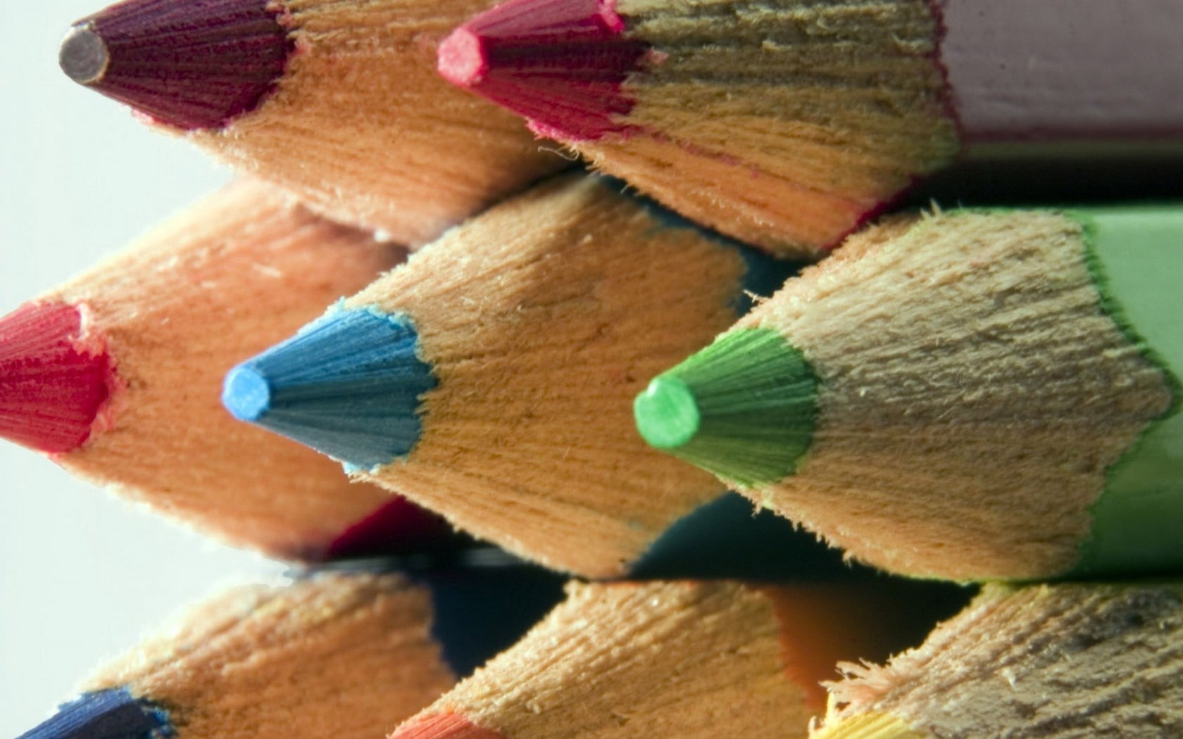 variation, stack, multi Colored, indoors, colors, yellow, creativity, blue, equipment, single Object, edge, colored pencils, white, art and craft, selective focus, HD Wallpaper