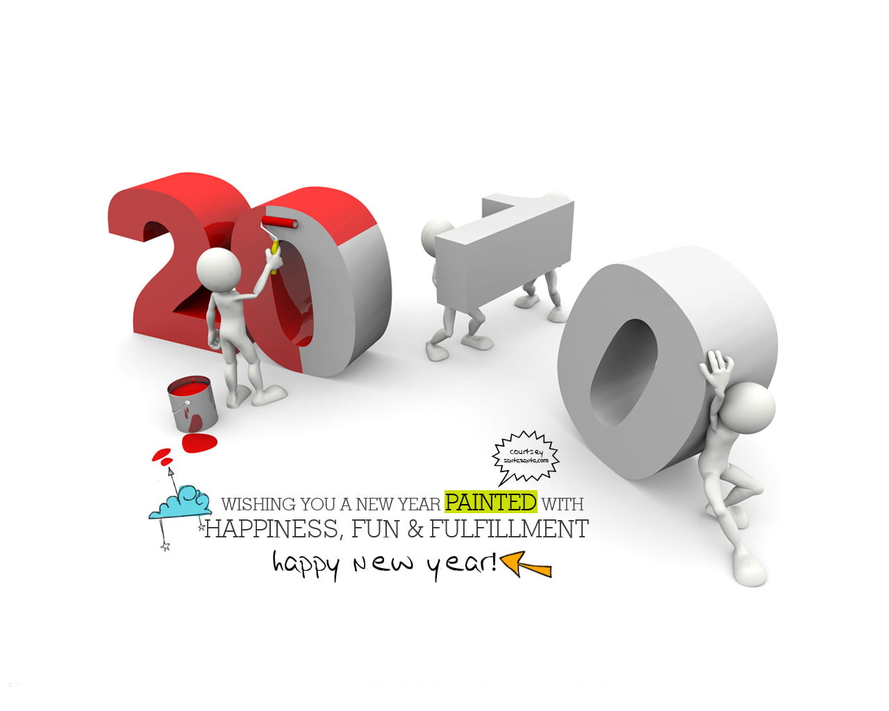 newyear, happy, amp, fun, 720P, HD Wallpaper