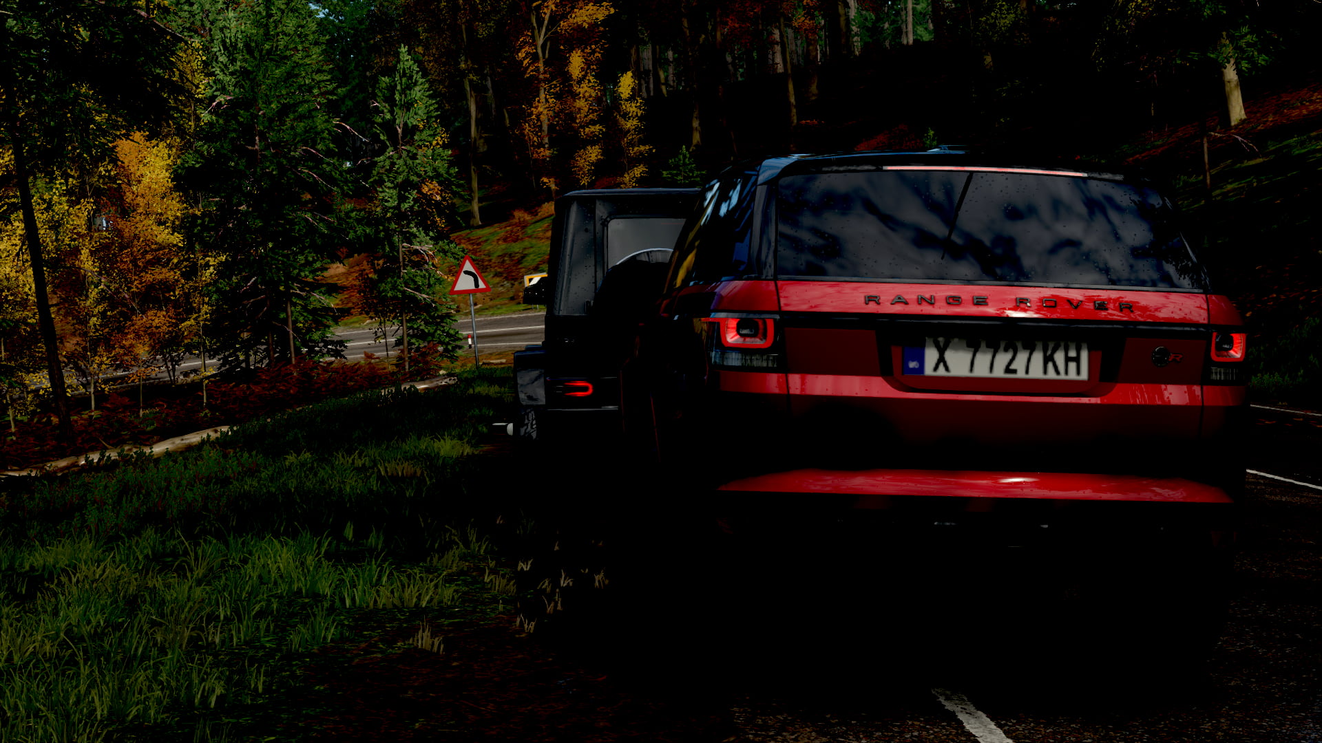 Range Rover, Range Rover Evoque, car, Land Rover, vehicle, luxury cars, G Class, luxury, G 65, Forza Horizon 4, 1080P, Land Rover evoque, Mercedes-Benz G-Class, HD Wallpaper