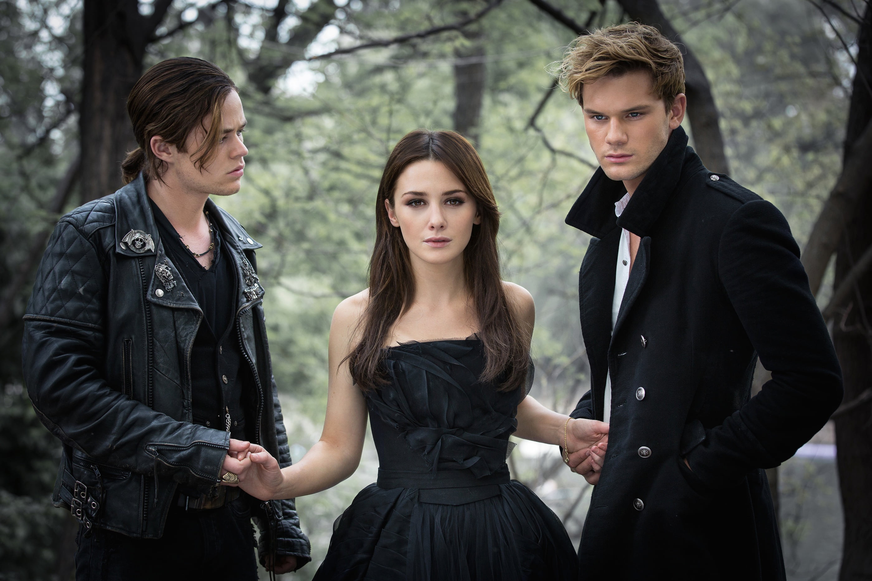 black, girl, Harrison Gilbertson, guys, jacket, look, 2K, Addison Timlin, Fall, Jeremy Irvine, dress, HD Wallpaper