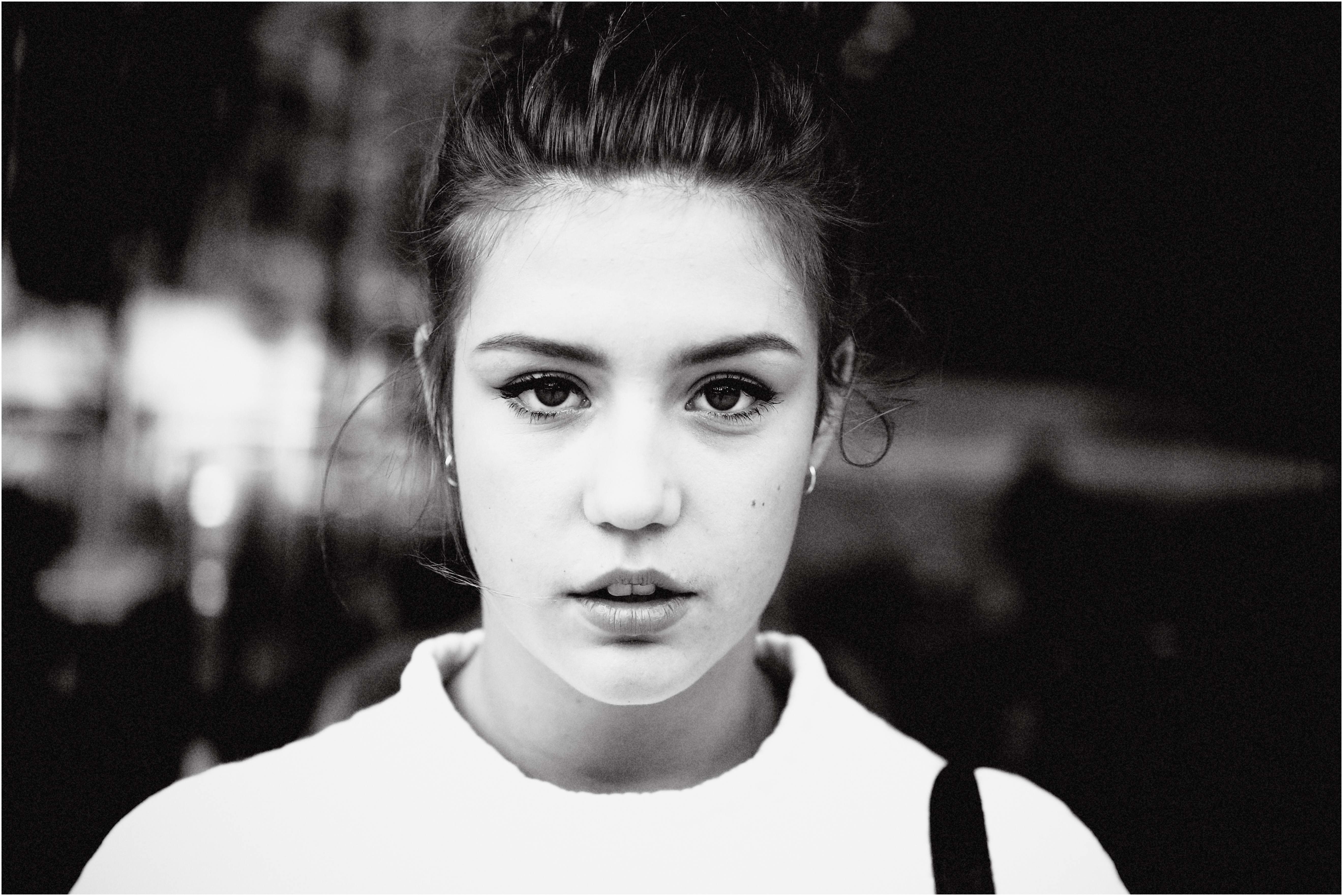 portrait, headshot, day, women, front view, close-up, human face, leisure activity, outdoors, young adult, young women, focus on foreground, Adele Exarchopoulos, HD Wallpaper