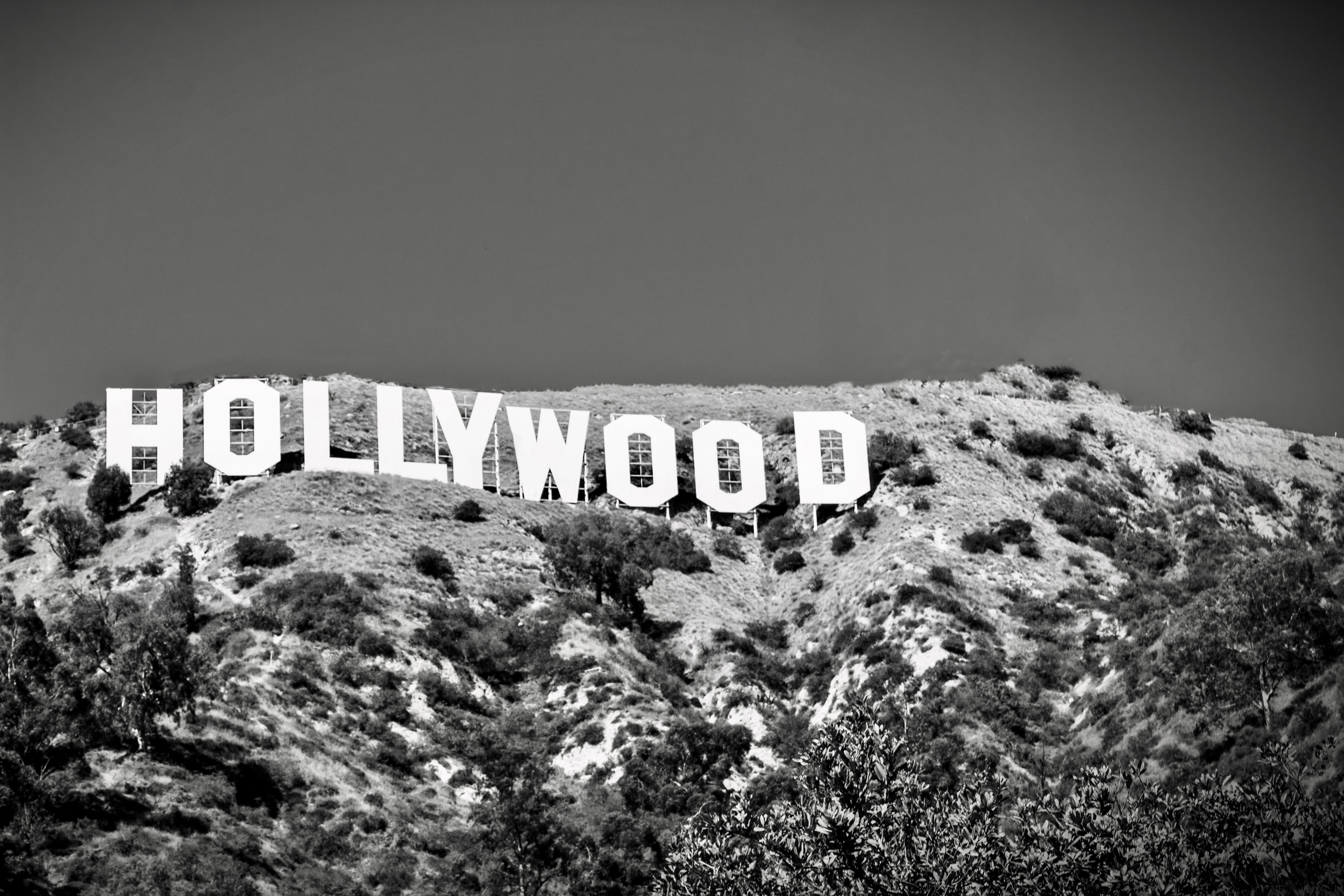 communication, californian, day, black, sign, famous, beauty in nature, scenics - nature, classic, nature, usa, monument, architecture, sky, attraction, HD Wallpaper