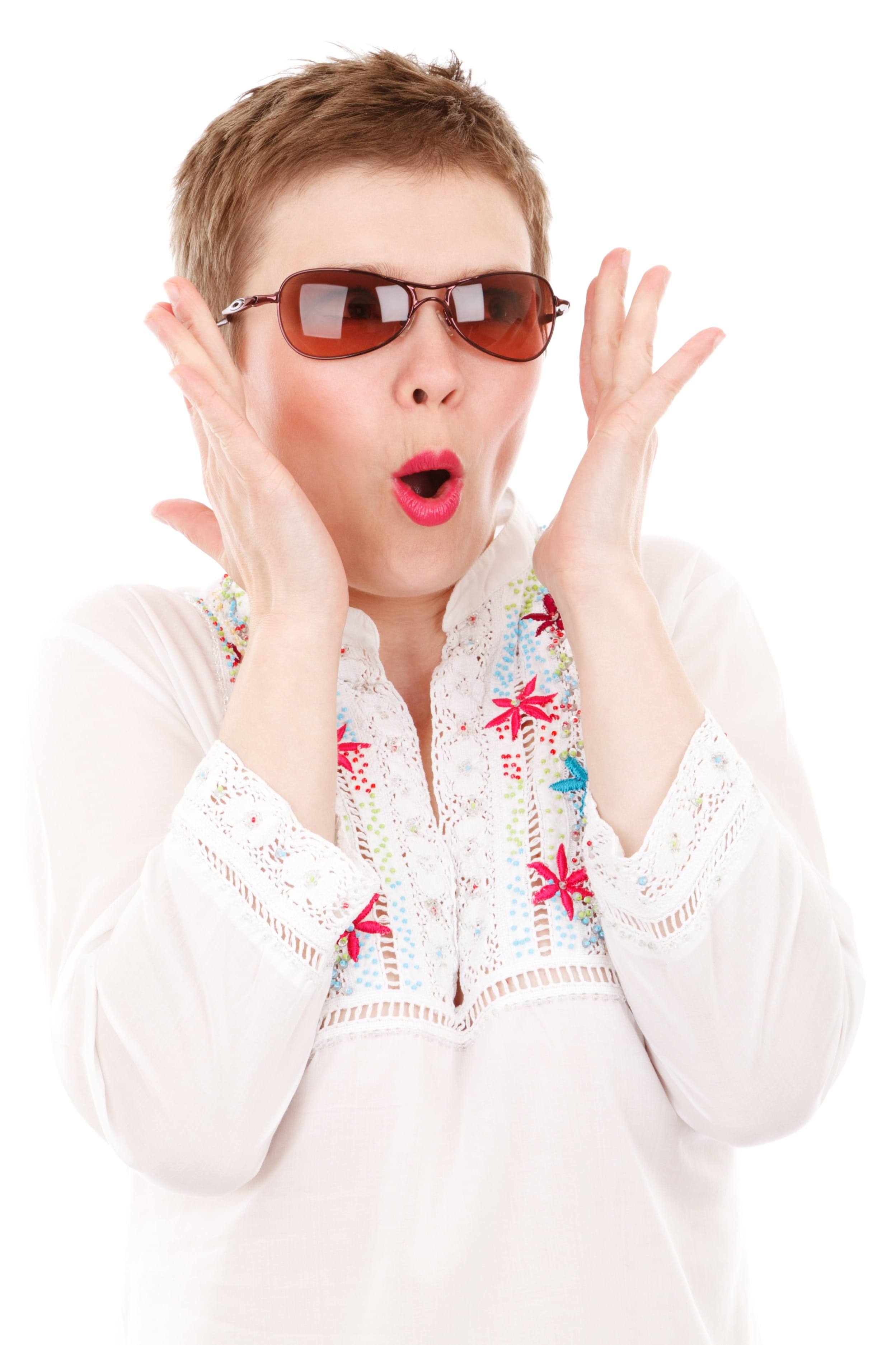 hand, adult, Fashion, child, human body part, studio shot, people, childhood, glasses, indoors, casual clothing, vacation, shocked, 2K, cut out, human mouth, Phone HD Wallpaper