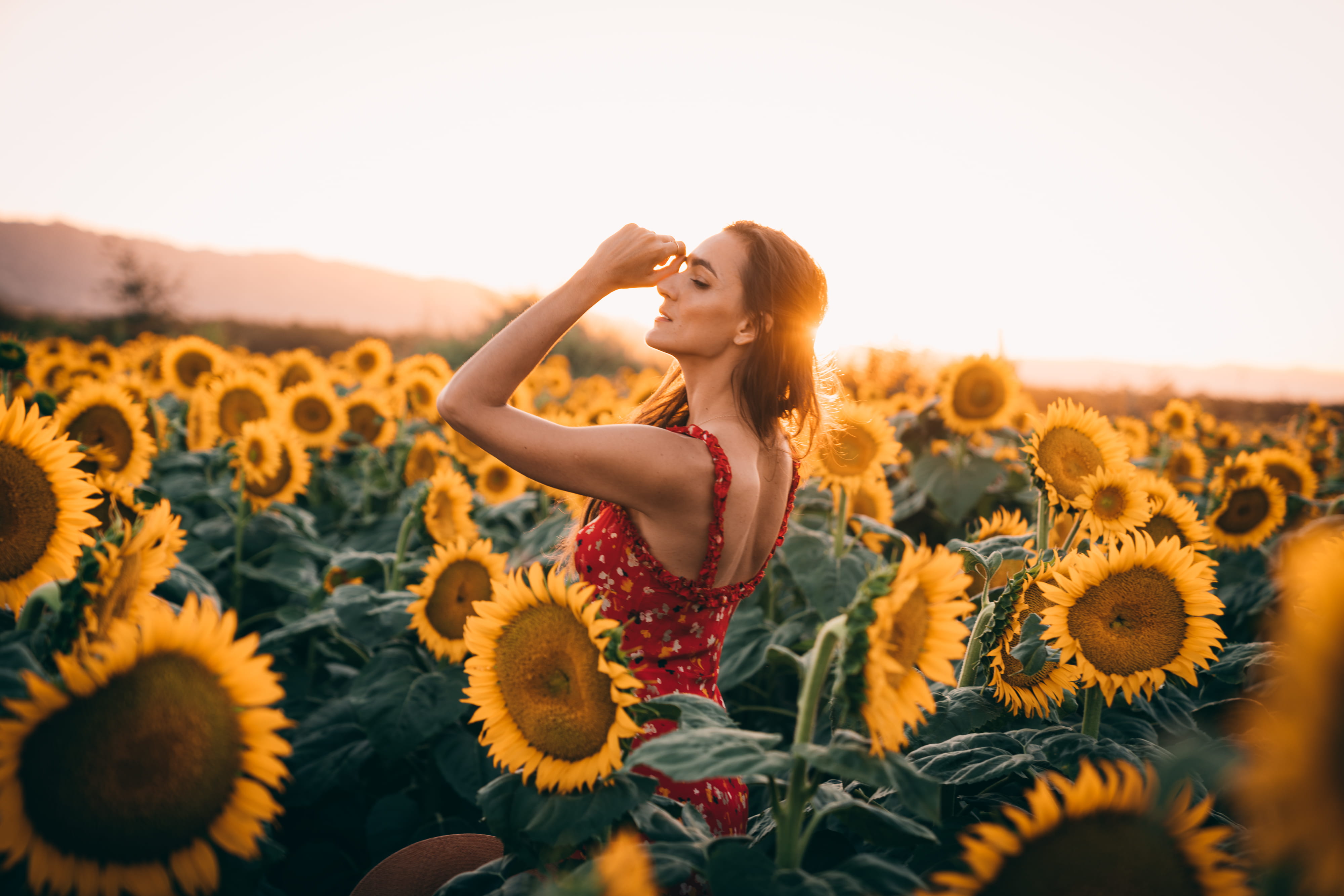 bokeh, agriculture, sunlight, joy, surrounding, yellow, woman, flare, freedom, rural Scene, californium, healthy Lifestyle, caucasian Ethnicity, adult, HD Wallpaper