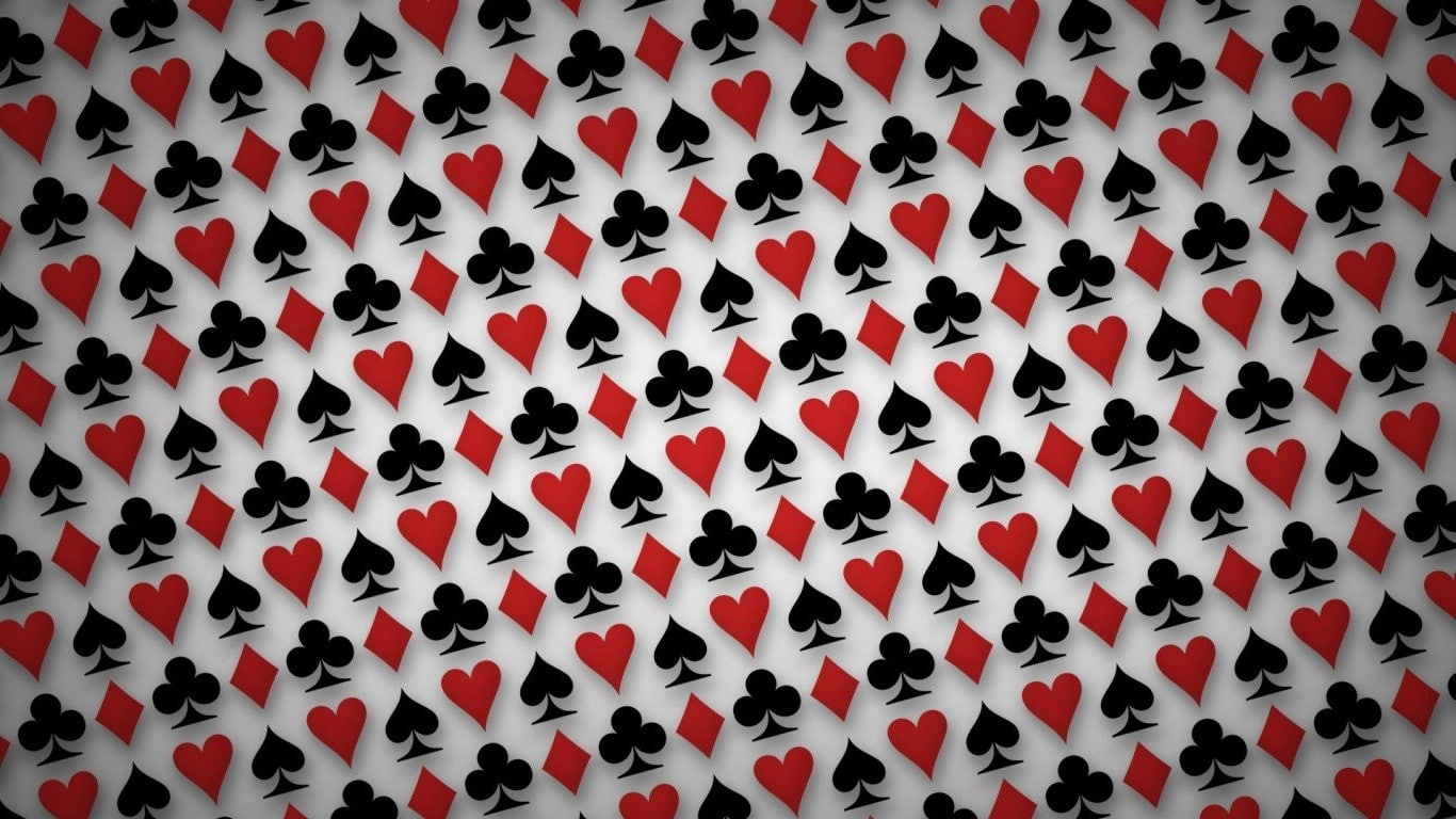 Simple, 720P, Hearts, pattern, playing Cards, spades, HD Wallpaper