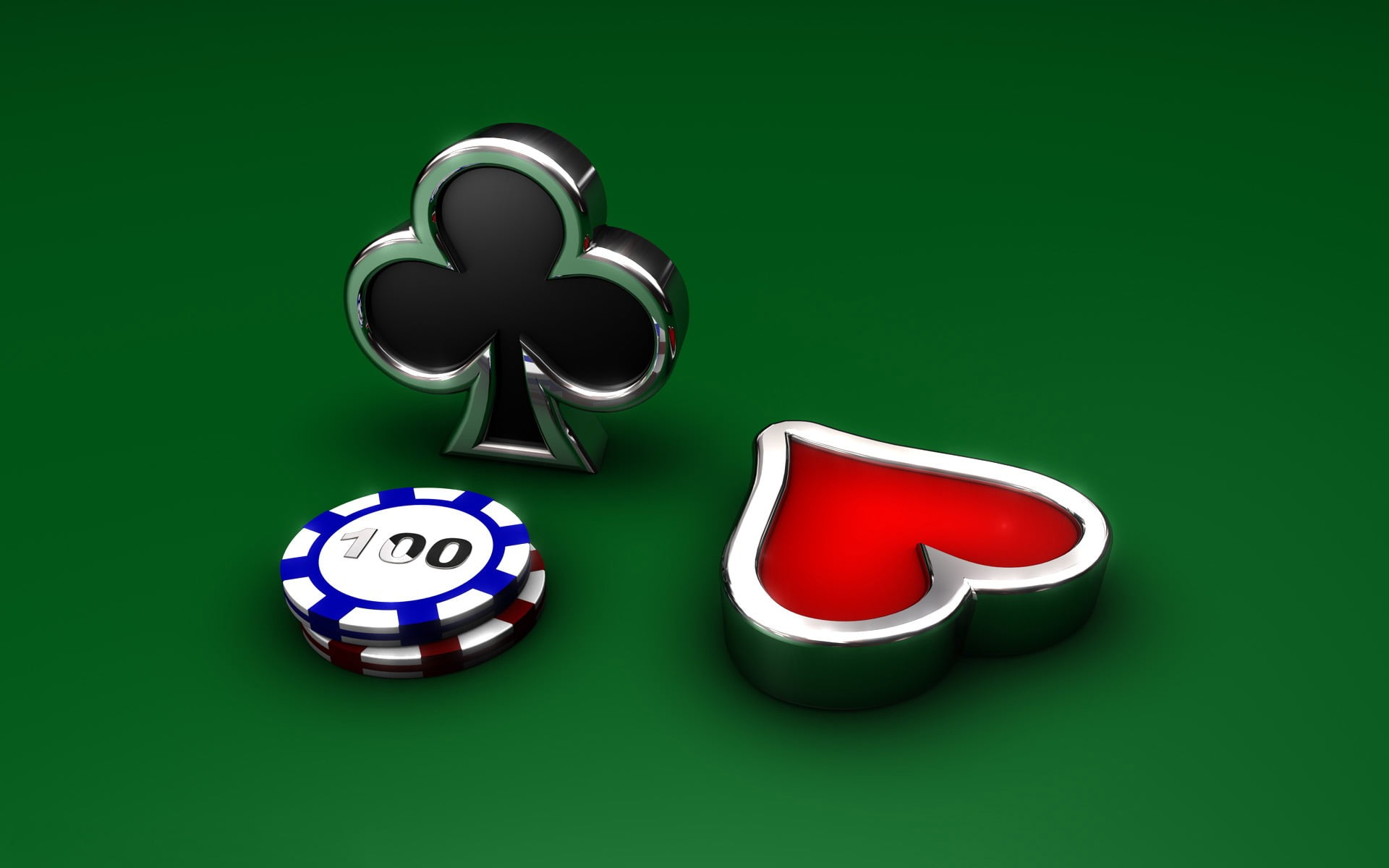1080P, two objects, tray, indoors, Other, green background, safety, flush, silver colored, no people, high angle view, heart, still life, shape, gambling, HD Wallpaper