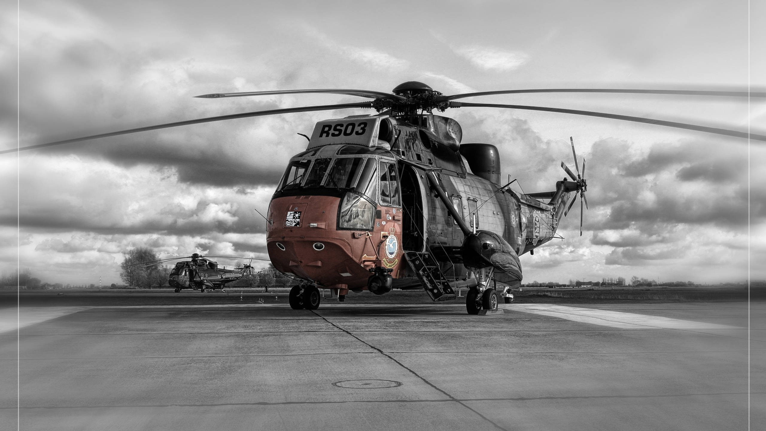 anime, king, px, army, sakura, x, sea, westland, art, Westland Sea King, 2K, 2560x1440 px, captor, card, helicopters, hd, HD Wallpaper