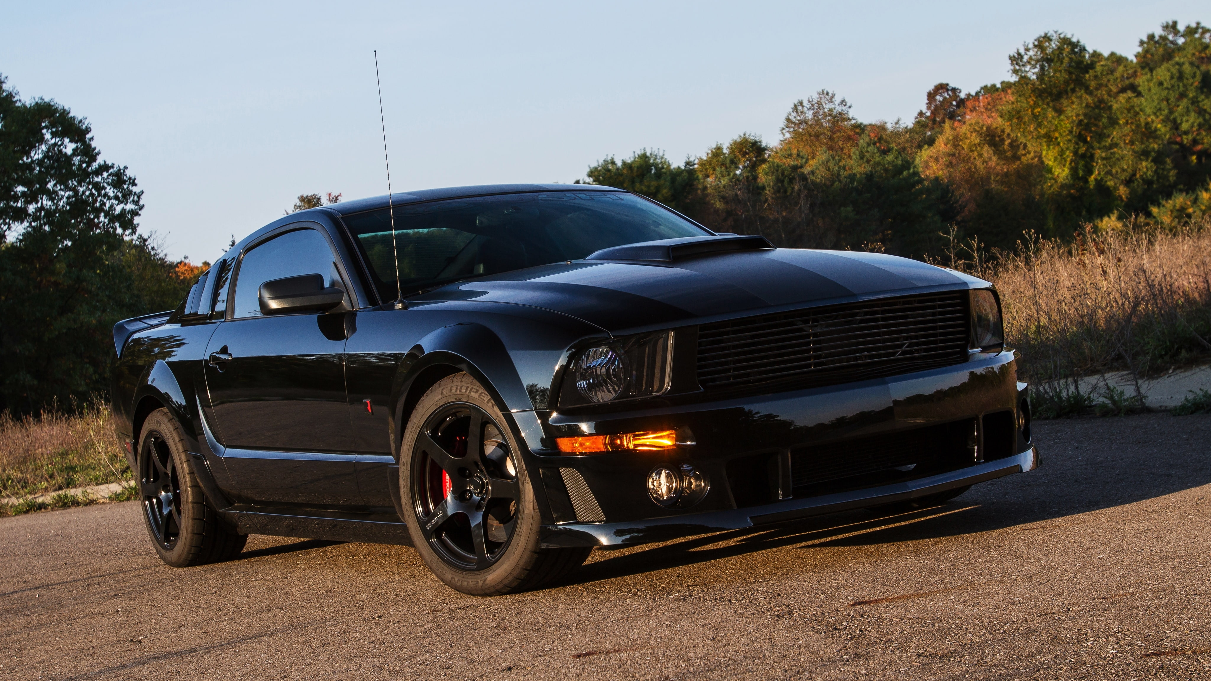 2009, Ford, Mustang, BlackJack, 4K, Roush Stage 3, HD Wallpaper