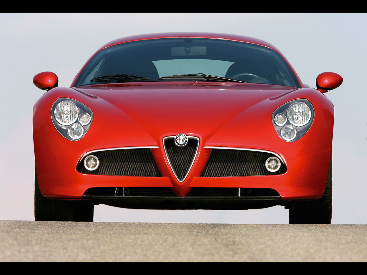 alfa, hr, modern, sport, wheel, chrome, c, manu, sports car, car, comp, romeo, studio shot, no people, red, 720P, competizione, retro styled, motor vehicle, HD Wallpaper