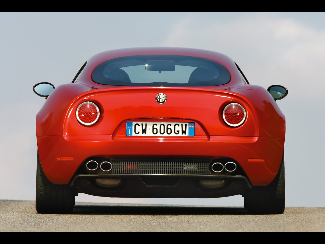 romeo, red, 720P, c, indoors, alfa, convertible, racecar, day, manu, front view, text, mode of transportation, competizione, auto post production filter, HD Wallpaper