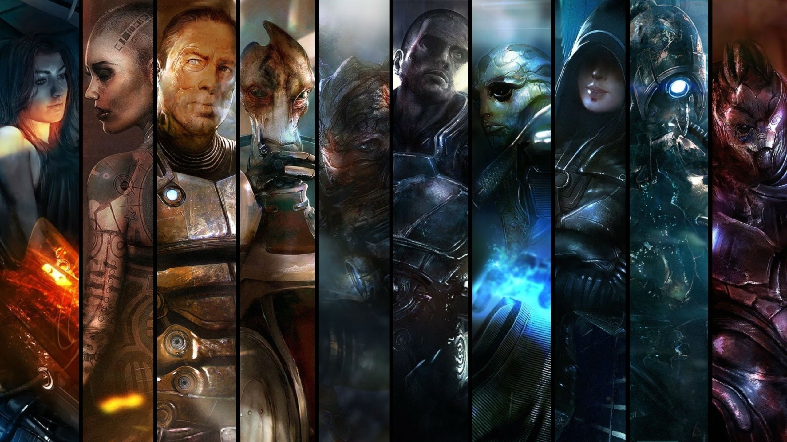 Andromeda, warrior, Mass, fi, action, mmo, online, sci, shooter, Effect, 2K, Futuristic, 4, armor, HD Wallpaper