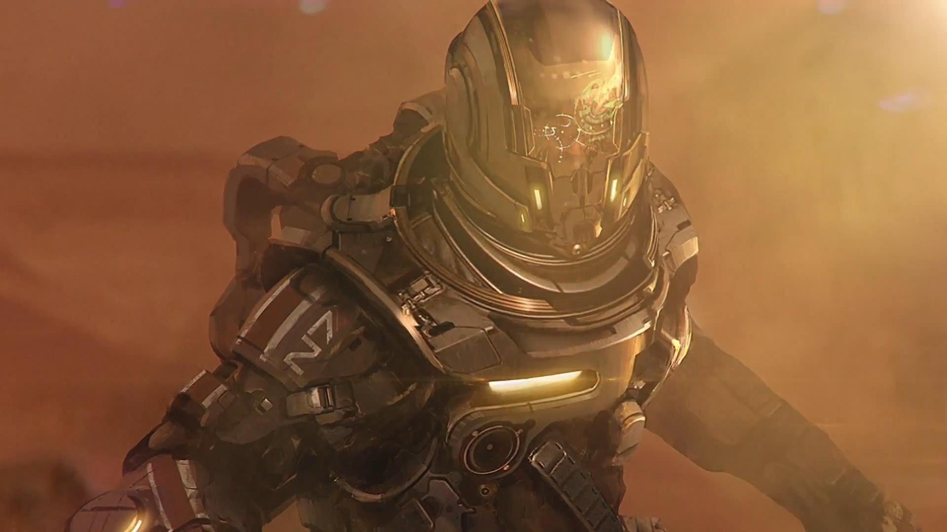 fi, online, mmo, armor, 1080P, Futuristic, sci, 4, Andromeda, warrior, action, shooter, Effect, Mass, HD Wallpaper