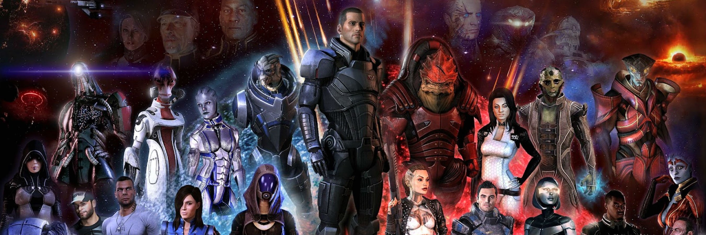 enjoyment, creativity, Mass, group of people, large group of people, arts culture and entertainment, real people, armor, Andromeda, Effect, men, 2K, panoramic, HD Wallpaper
