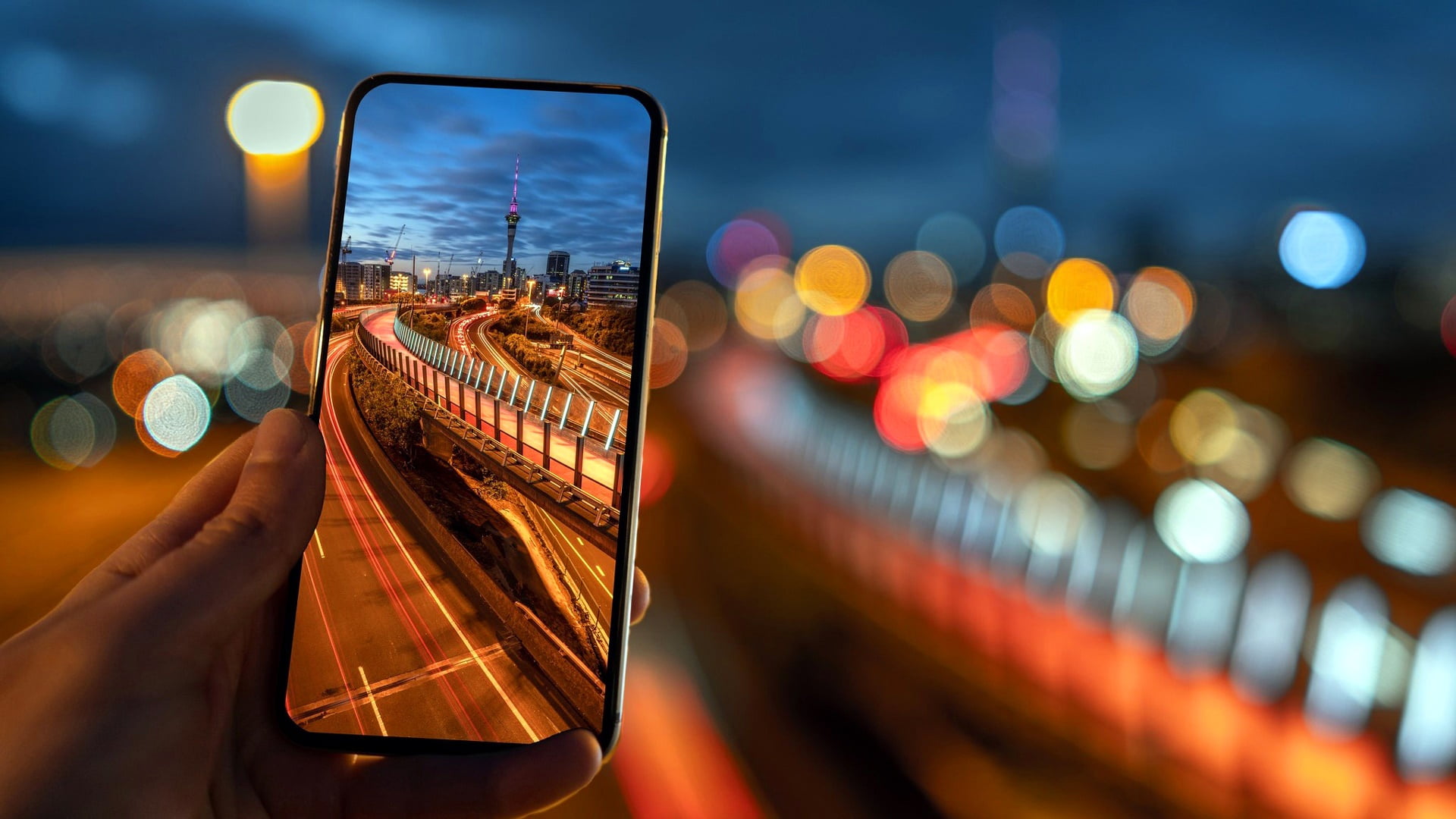 alcohol, bokeh lights, illuminated, no people, mode of transportation, dusk, glass, sky, night, nightlife, transportation, phone, focus on foreground, smartphone, HD Wallpaper