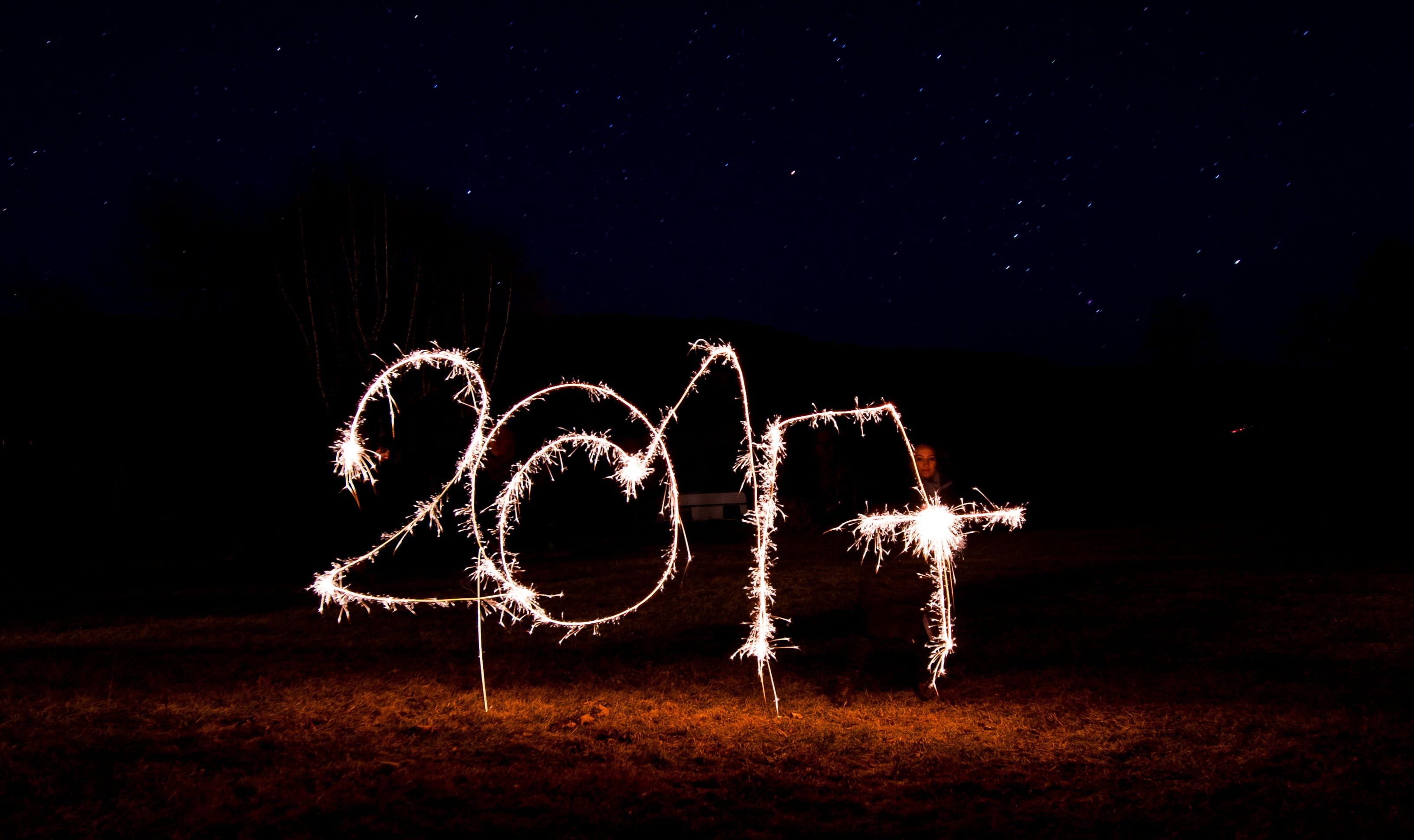 arts culture and entertainment, light painting, creativity, glowing, event, celebration, firework, outdoors, heart shape, firework - man made object, new year 2017, HD Wallpaper
