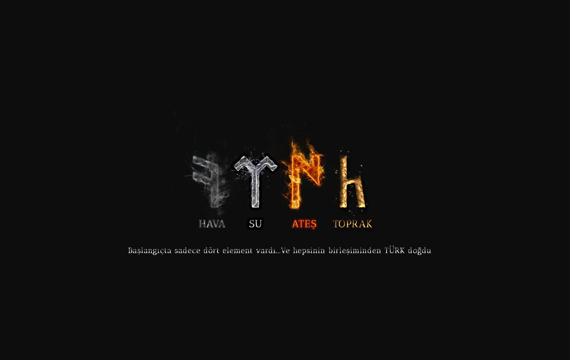 western script, studio shot, close-up, copy space, gktrkler turkish turkish runic digital art letter alphabet, sign, text, nature, heat - temperature, night, HD Wallpaper