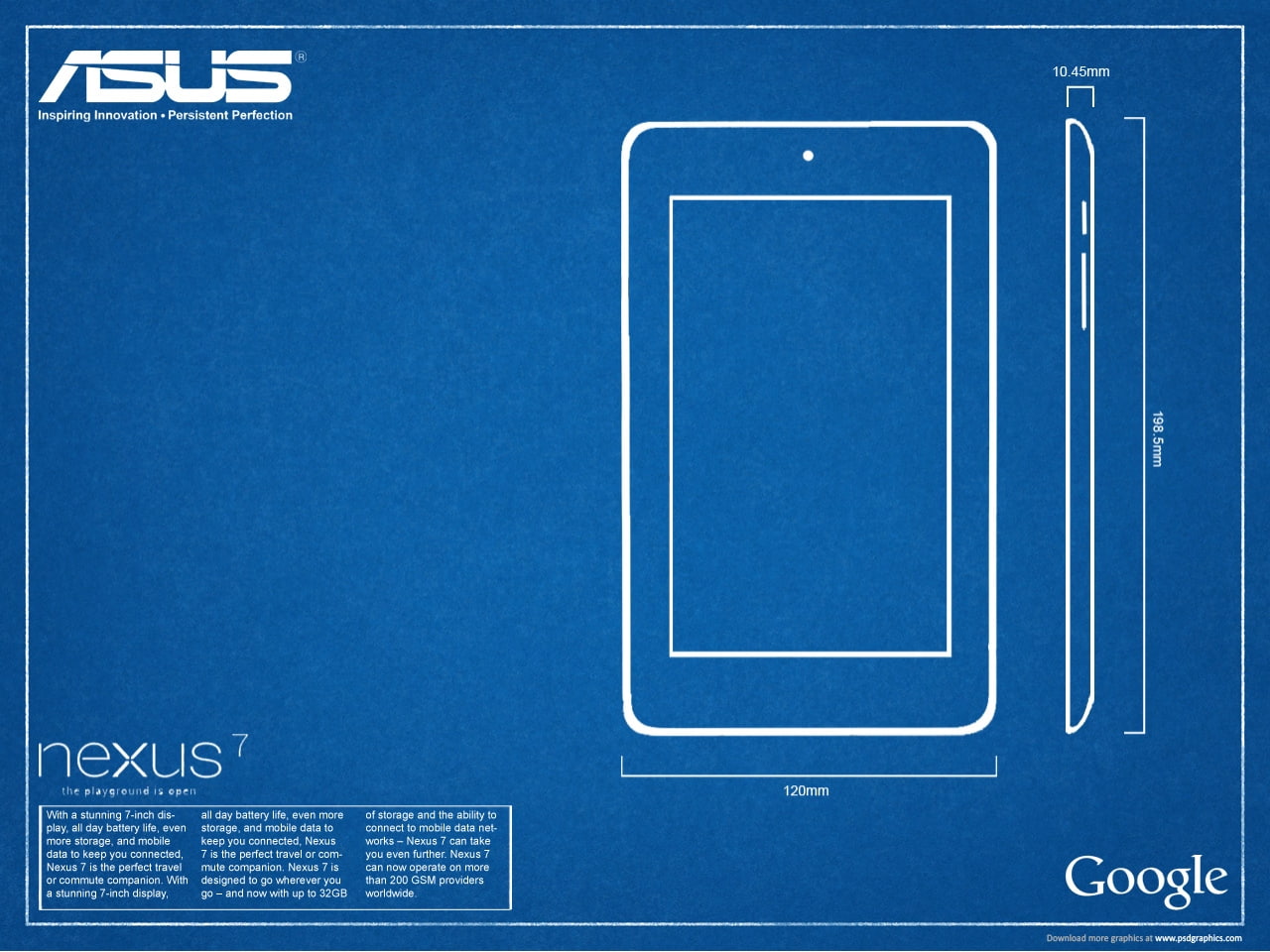 google, nexus, hd, 720P, tablet, art, technologic, asus, surfing, seven, technology, HD Wallpaper