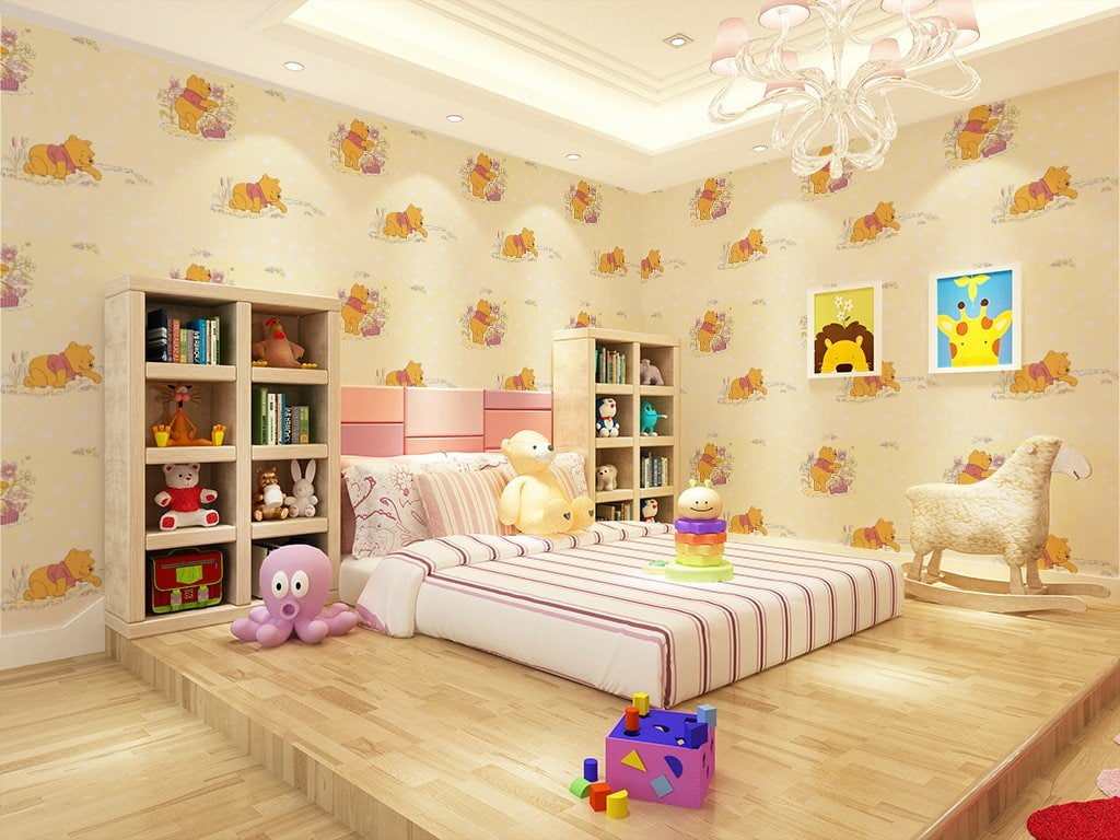 flooring, home showcase interior, young, bedroom, home, bed, crib, child, luxury, pillow, playroom, toy, indoors, window, childhood, shelf, 480P, furniture, HD Wallpaper
