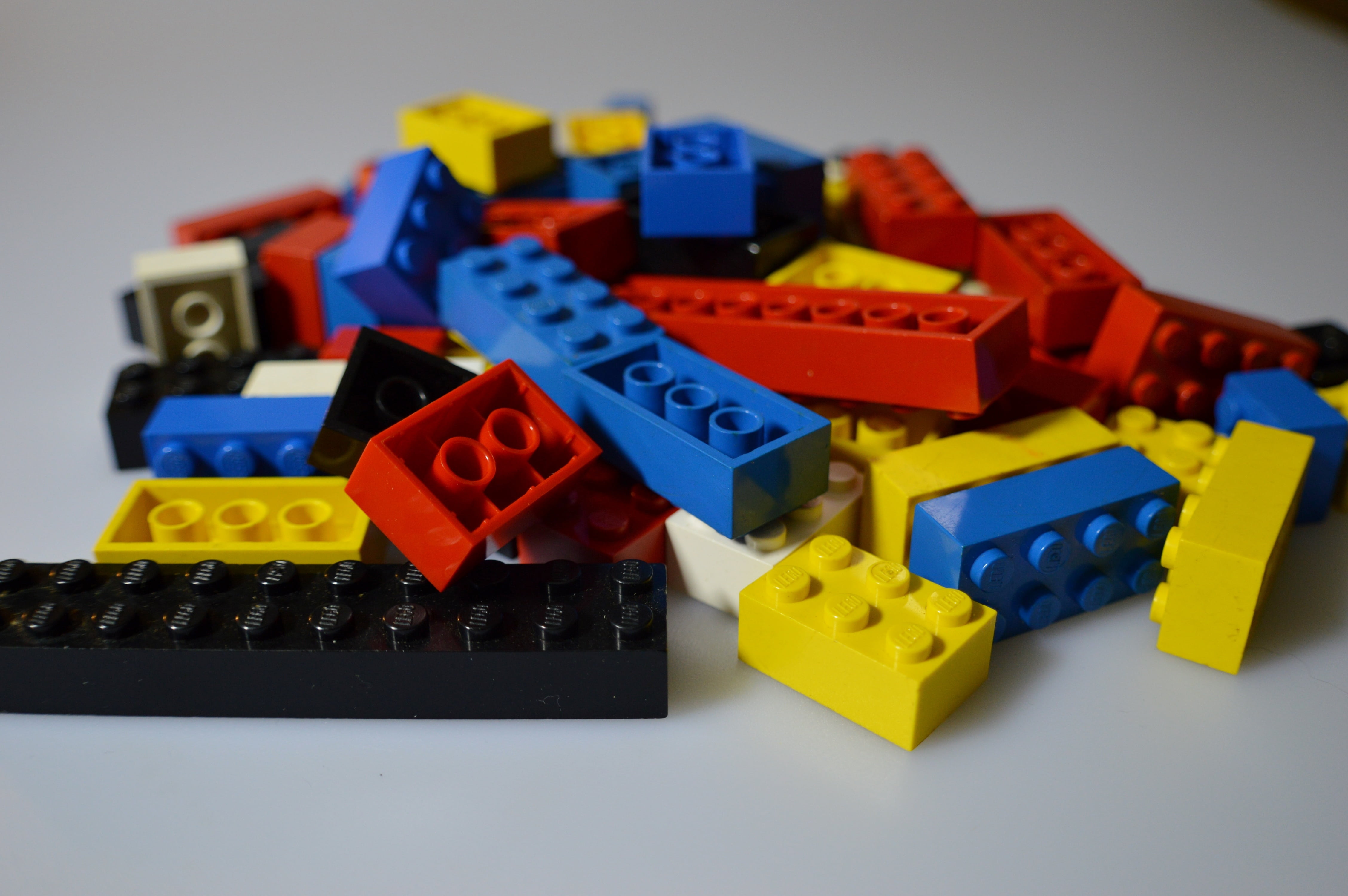 blue, studio shot, close-up, childhood, still life, choice, play, building, color, computer, group of objects, connection, toy, toys, large group of objects, HD Wallpaper