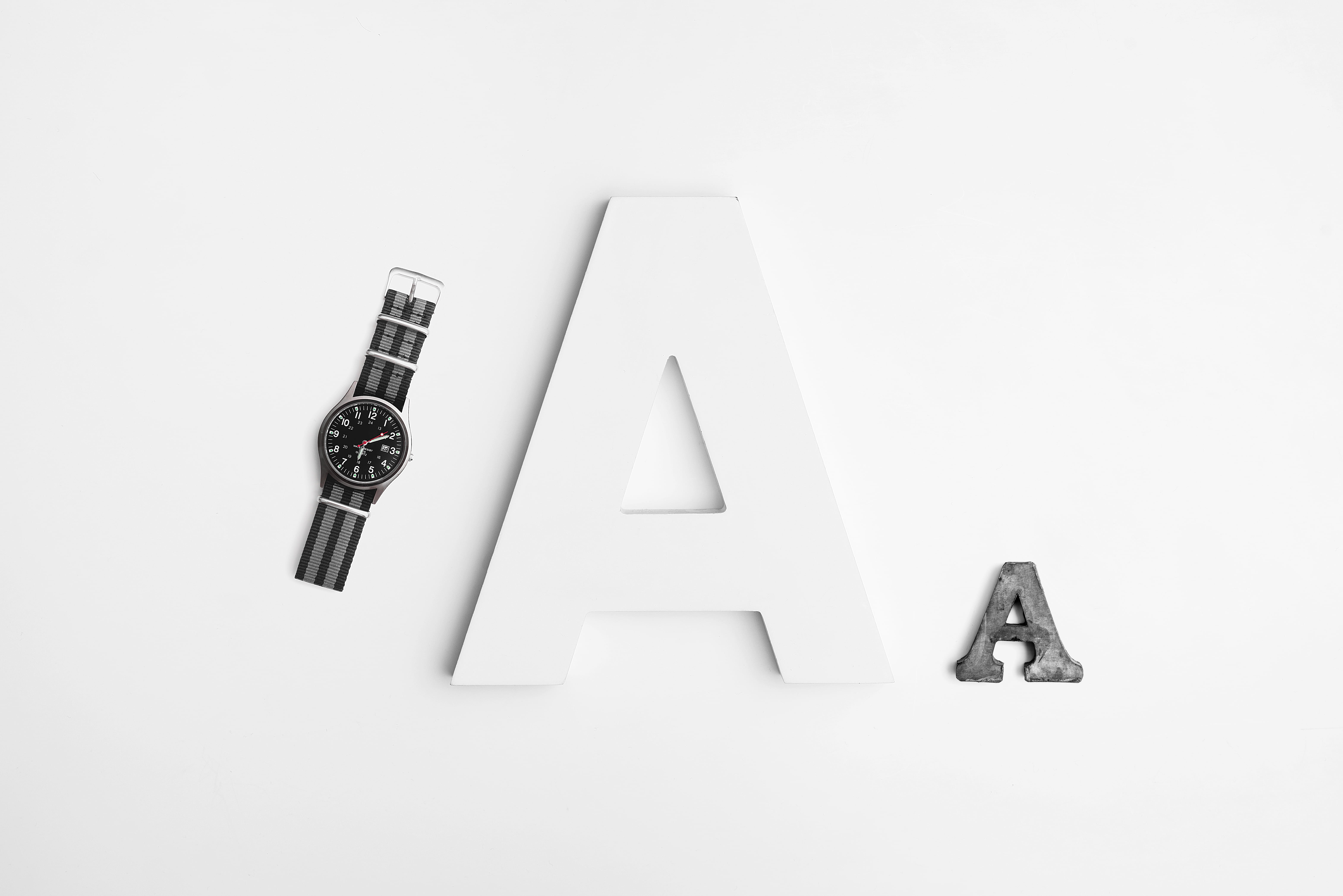 watch, design, colors, capital letter, high angle view, indoors, cutout, a, white background, western script, shape, technology, sign, no people, communication, HD Wallpaper
