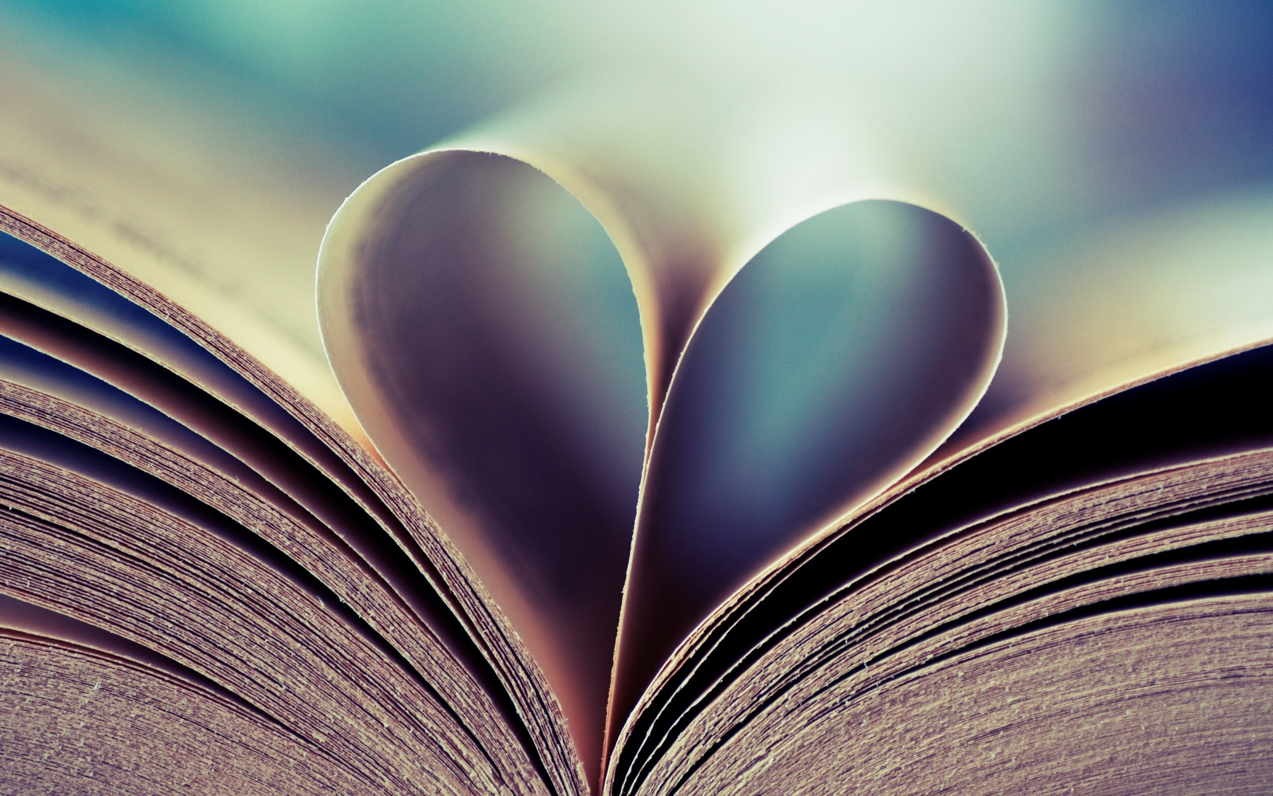 2K, Heart, opened, Book, Love, illustration, HD Wallpaper