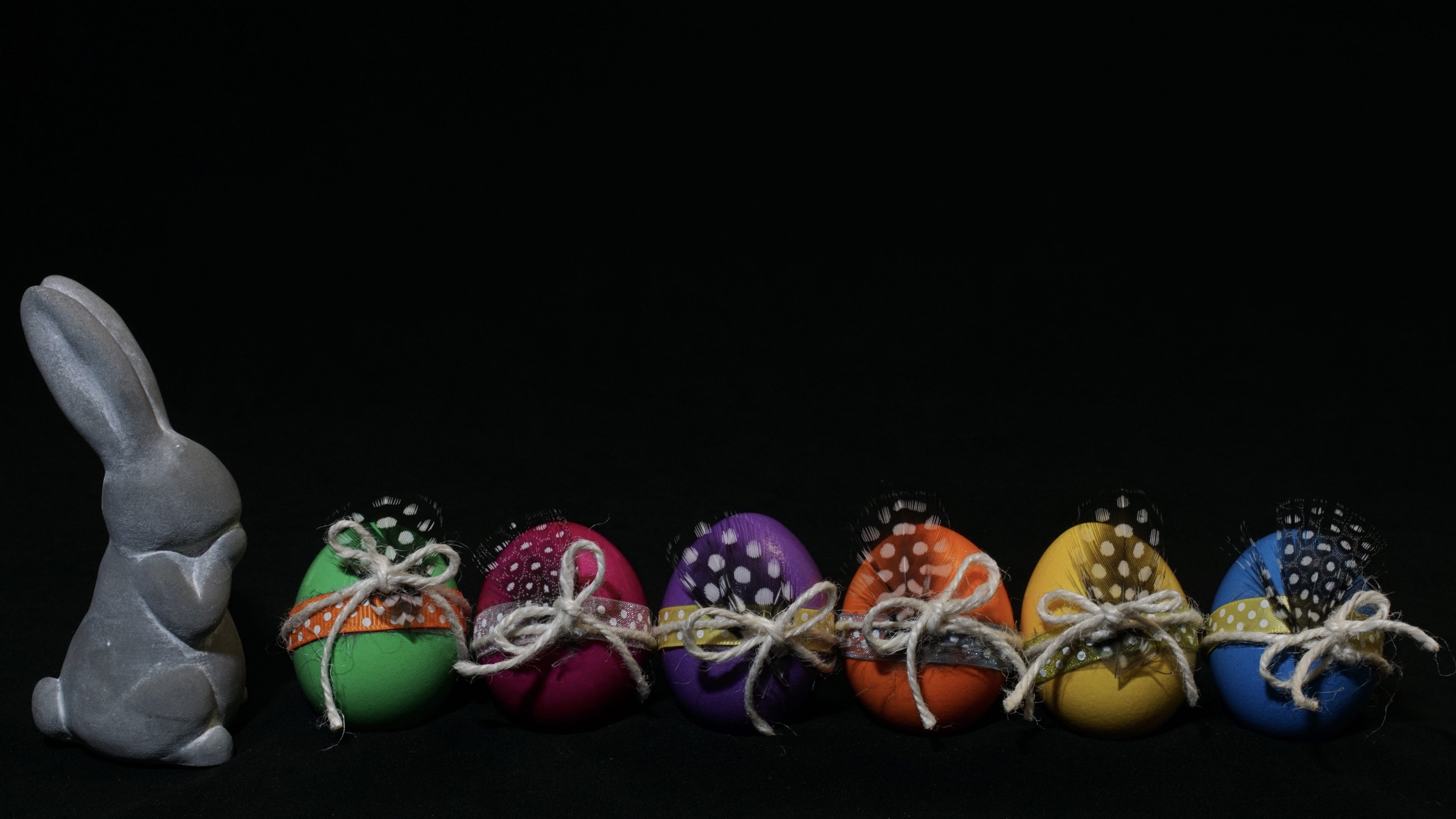 egg, food, ornaments, faberge, assorted, color, spring, healthy eating, in a row, fruit, copy space, 5K, hare, colored, bright, modern, light, colorful, HD Wallpaper