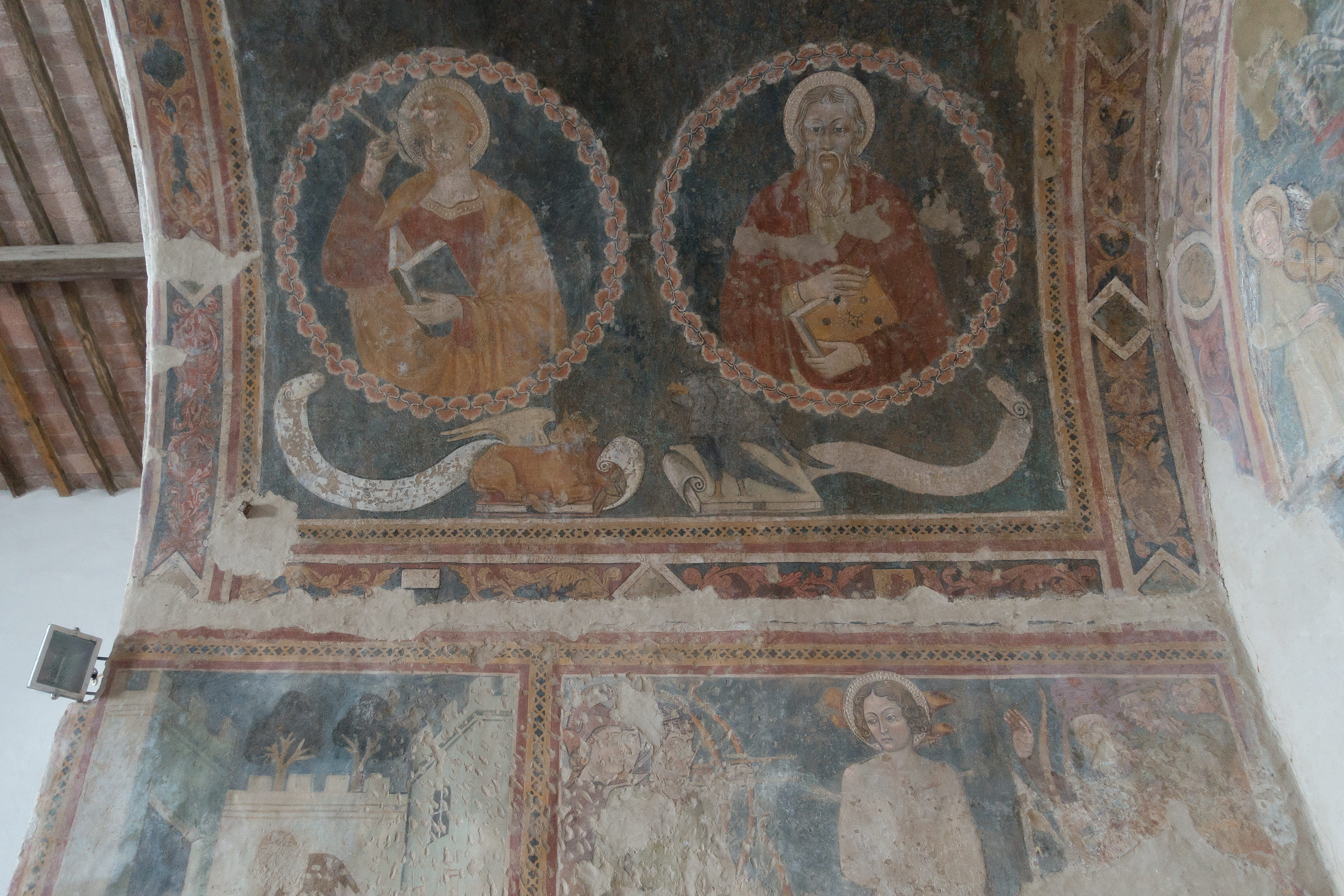 indoors, 1468, representation, history, old, al fresco, male likeness, place of worship, low angle view, creativity, fresco painting, fresh painting, religion, HD Wallpaper