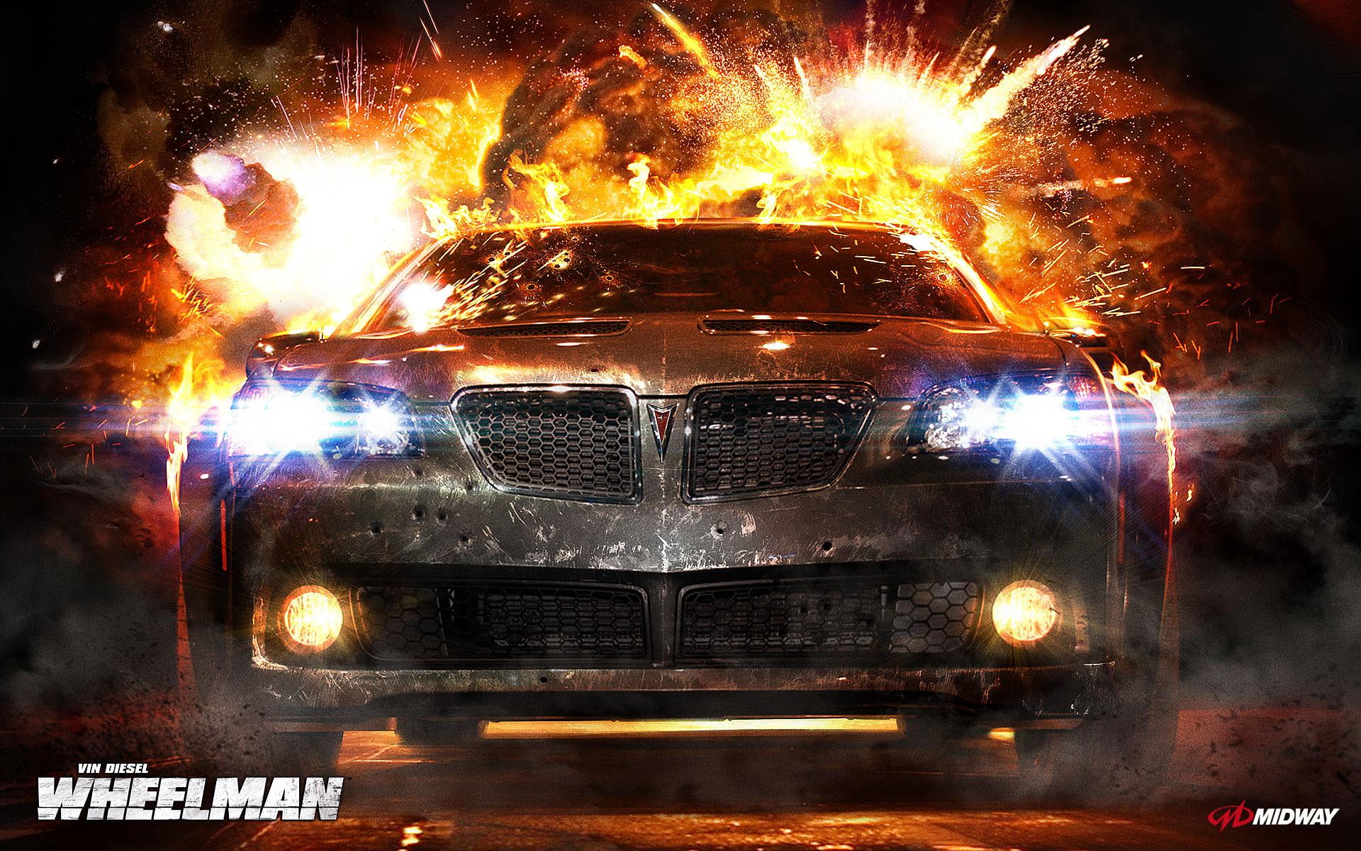 night, transportation, dark, fire, fire - Natural Phenomenon, truck, close-up, corrosion., emergency Services, motor vehicle, glowing, the explosion, burning, HD Wallpaper